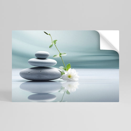 TRANQUIL STONE BALANCE Póster adhesivo horizontal