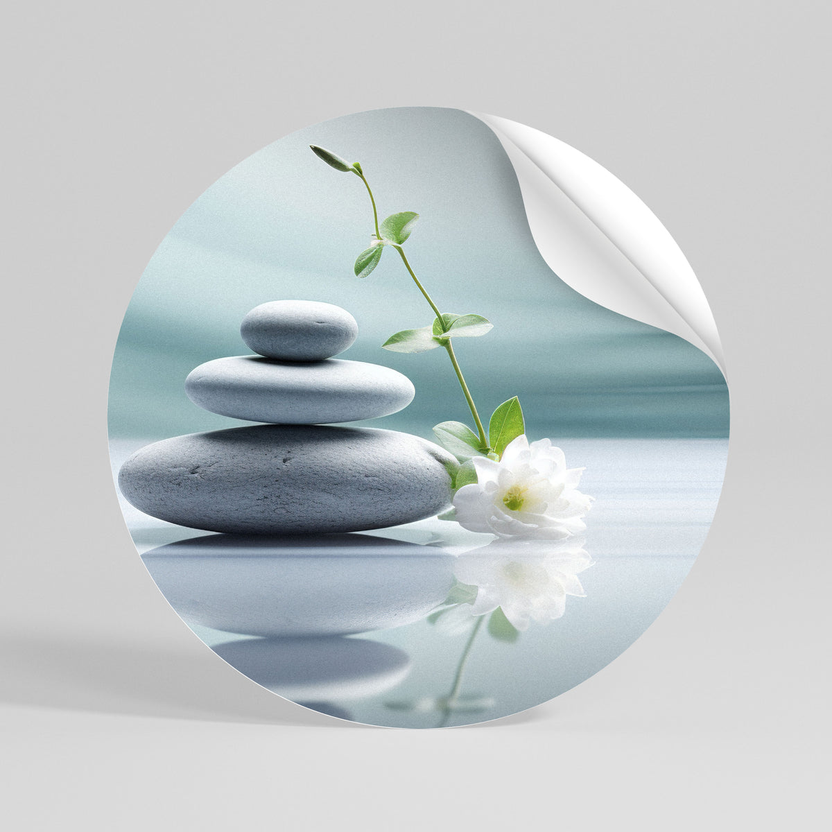 TRANQUIL STONE BALANCE Vinilo adhesivo redondo