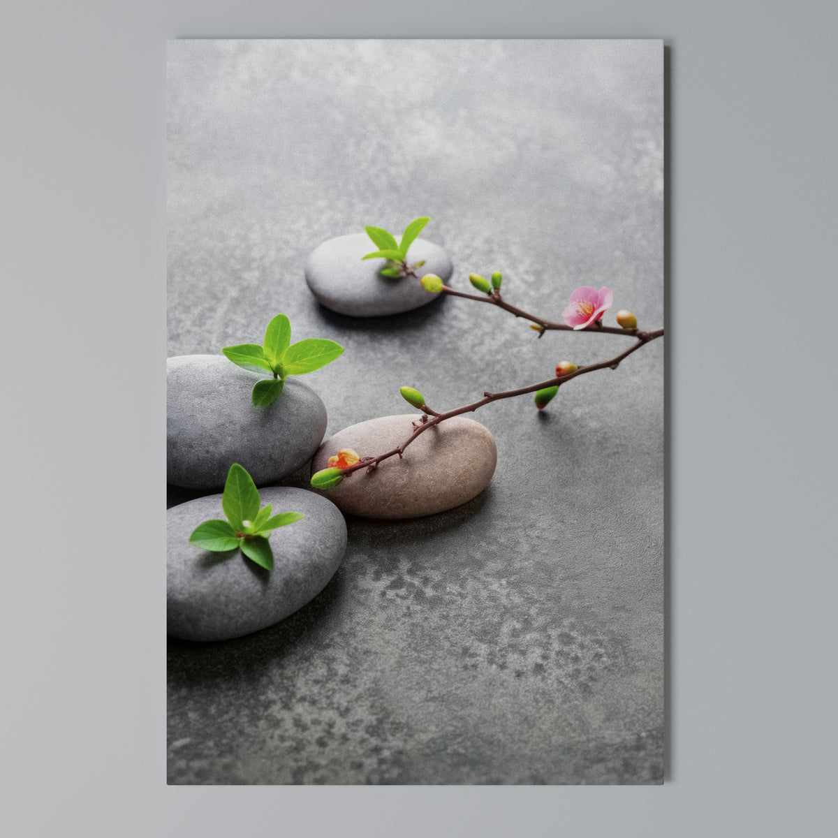 STONES AND BLOSSOMS Cuadro en lienzo vertical