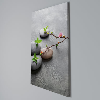 STONES AND BLOSSOMS Cuadro en lienzo vertical