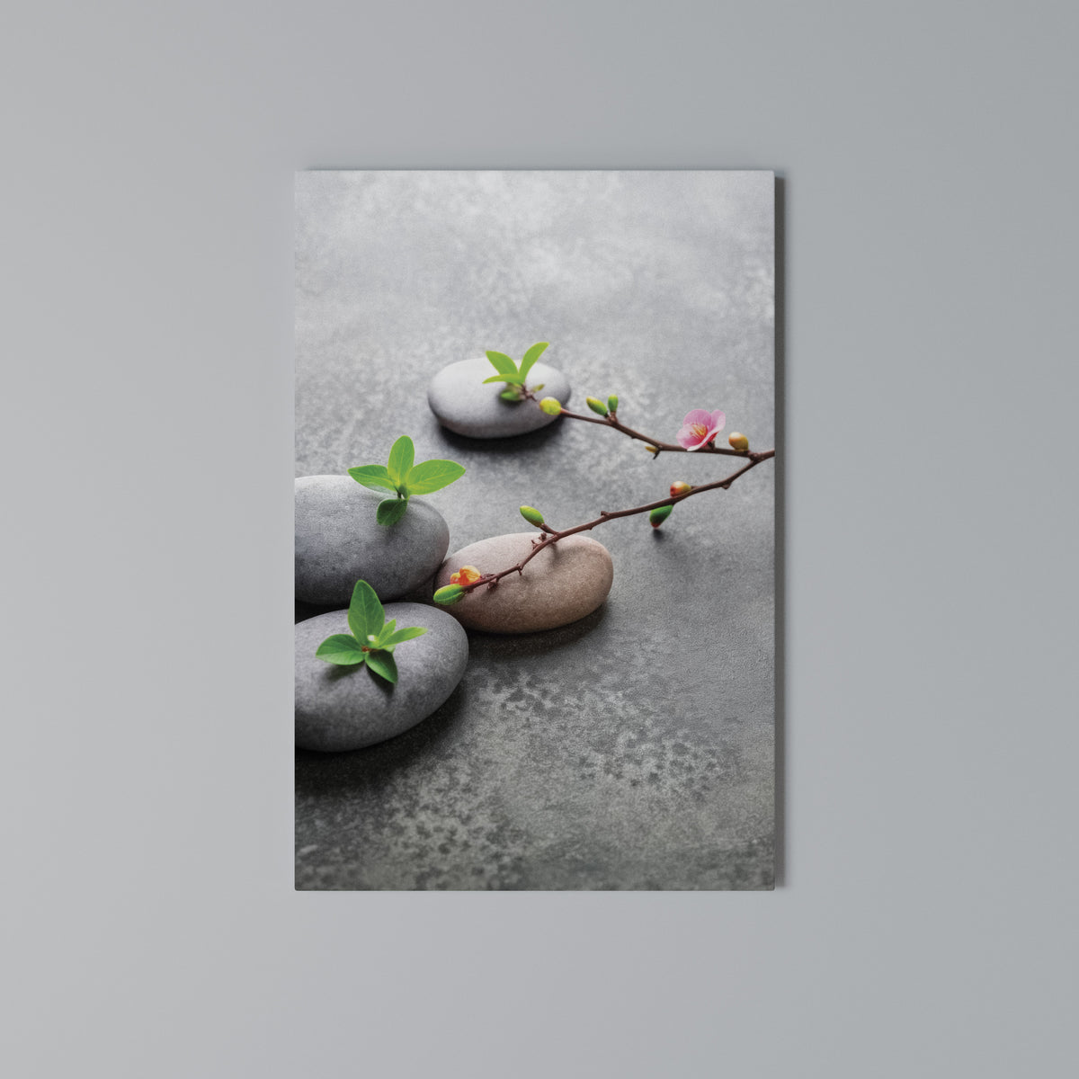 STONES AND BLOSSOMS Cuadro en lienzo vertical