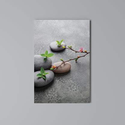 STONES AND BLOSSOMS Cuadro en lienzo vertical