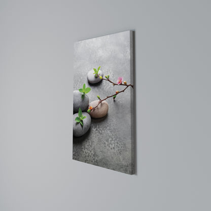 STONES AND BLOSSOMS Cuadro en lienzo vertical