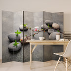 STONES AND BLOSSOMS 6-Panel Room Divider