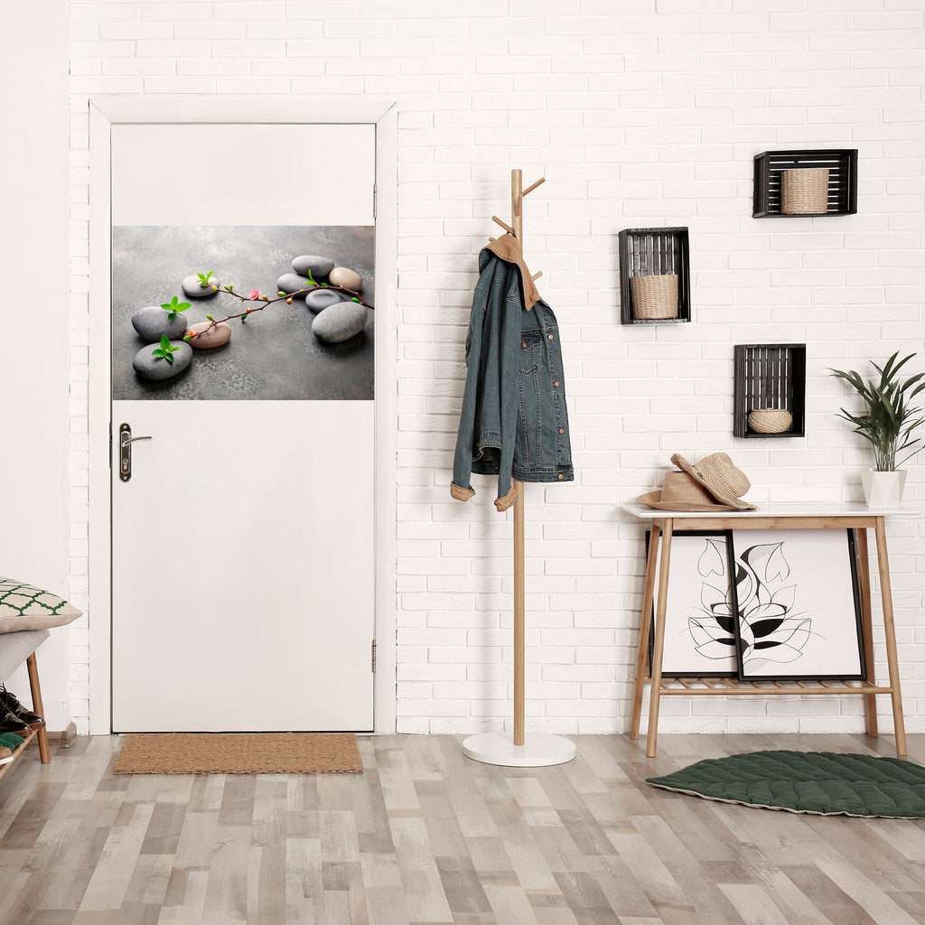 STONES AND BLOSSOMS Peel and Stick Horizontal Poster
