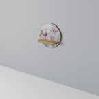 PEONY WHISPER Estante Redondo Decorativo en Efecto Roble