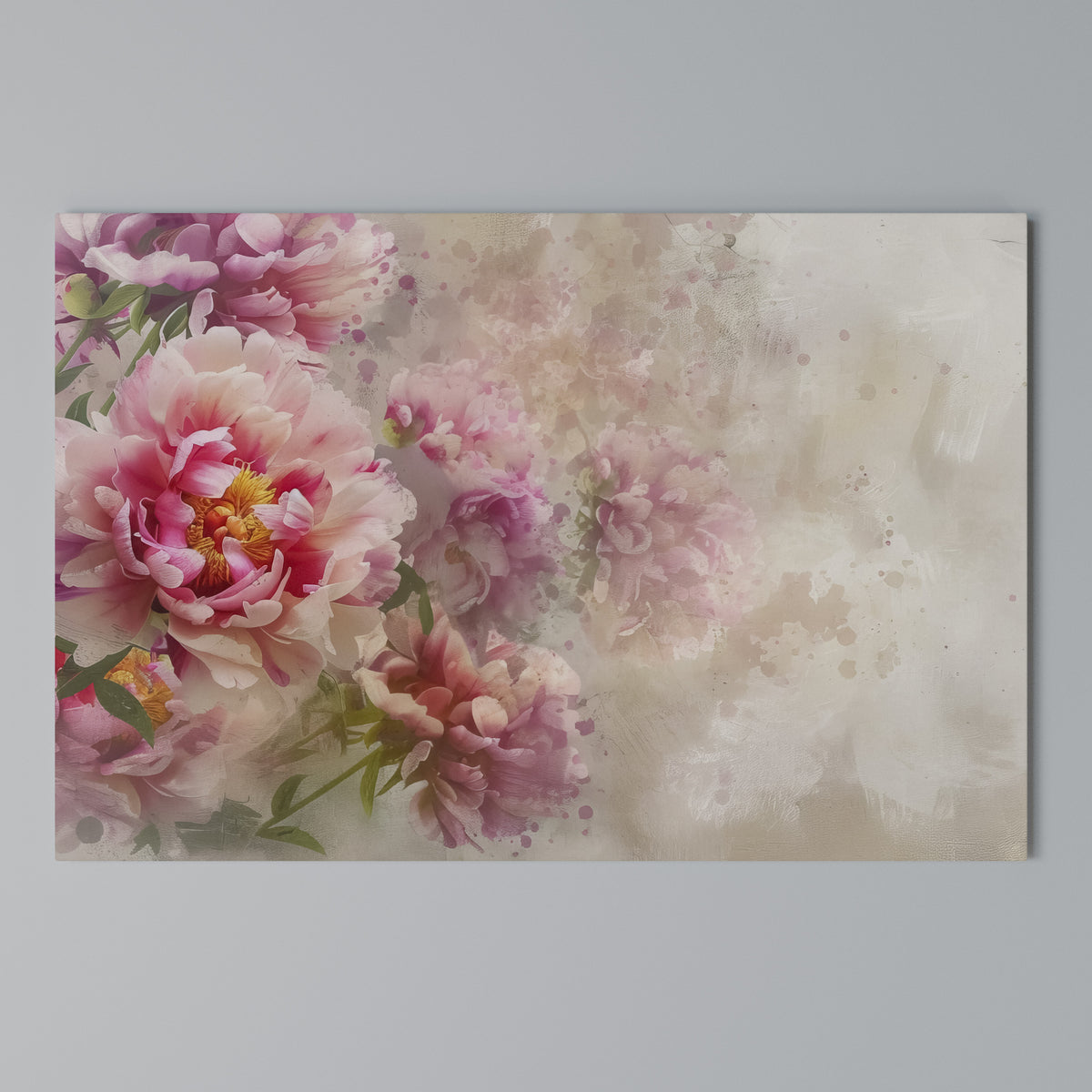 PEONY WHISPER Cuadro en lienzo horizontal