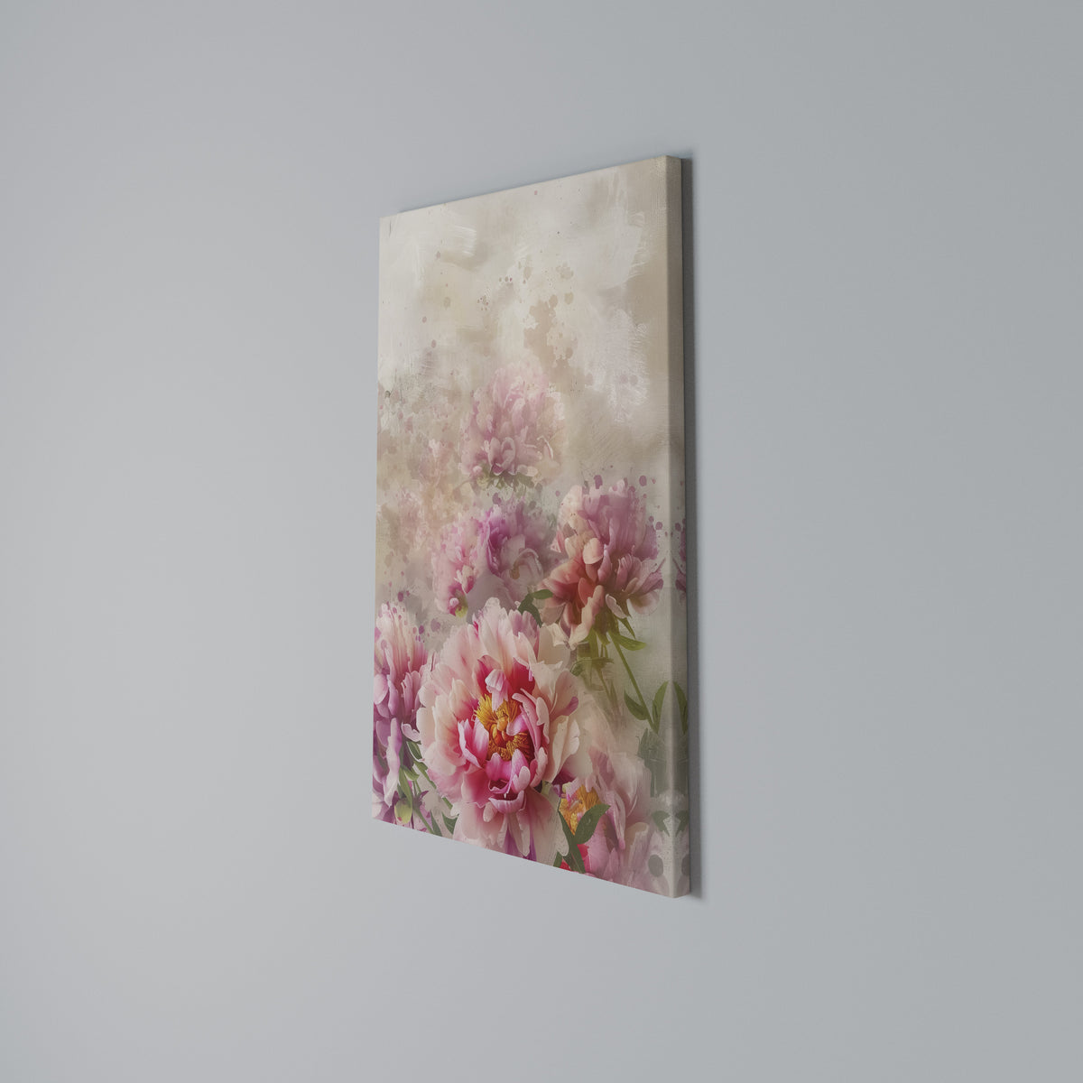PEONY WHISPER Cuadro en lienzo vertical