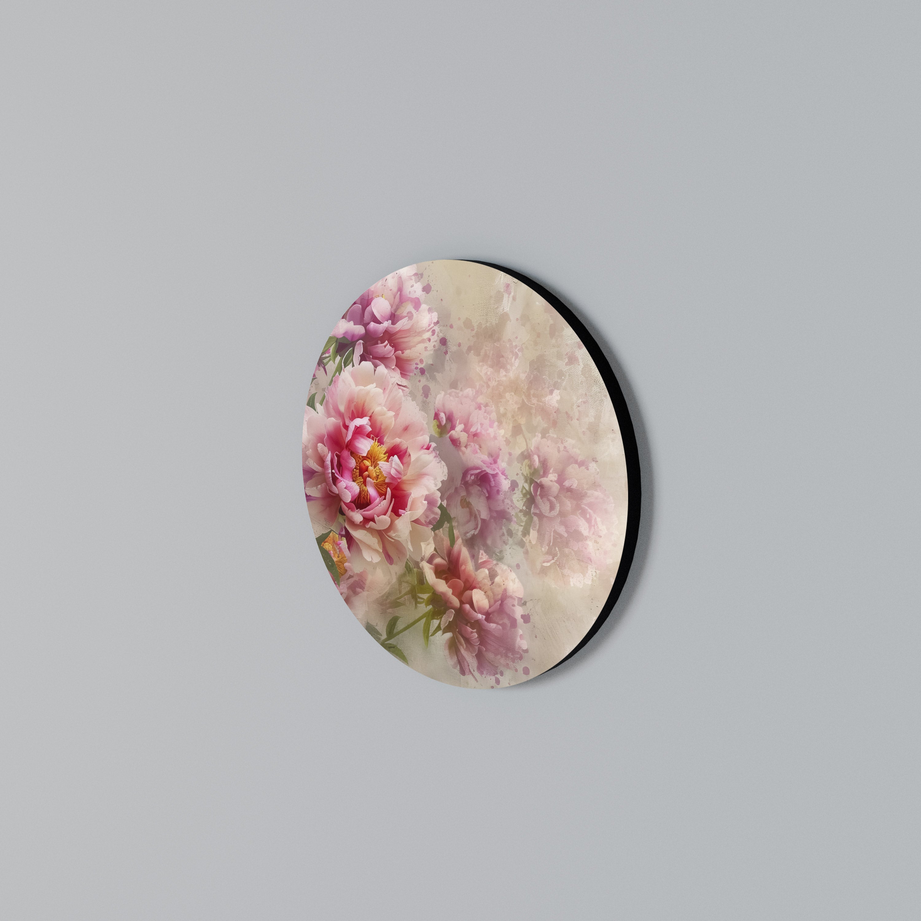 PEONY WHISPER Round Wall Art
