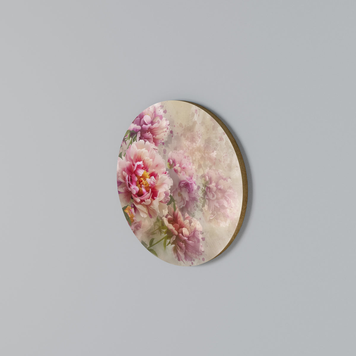 PEONY WHISPER Arte de pared redondo