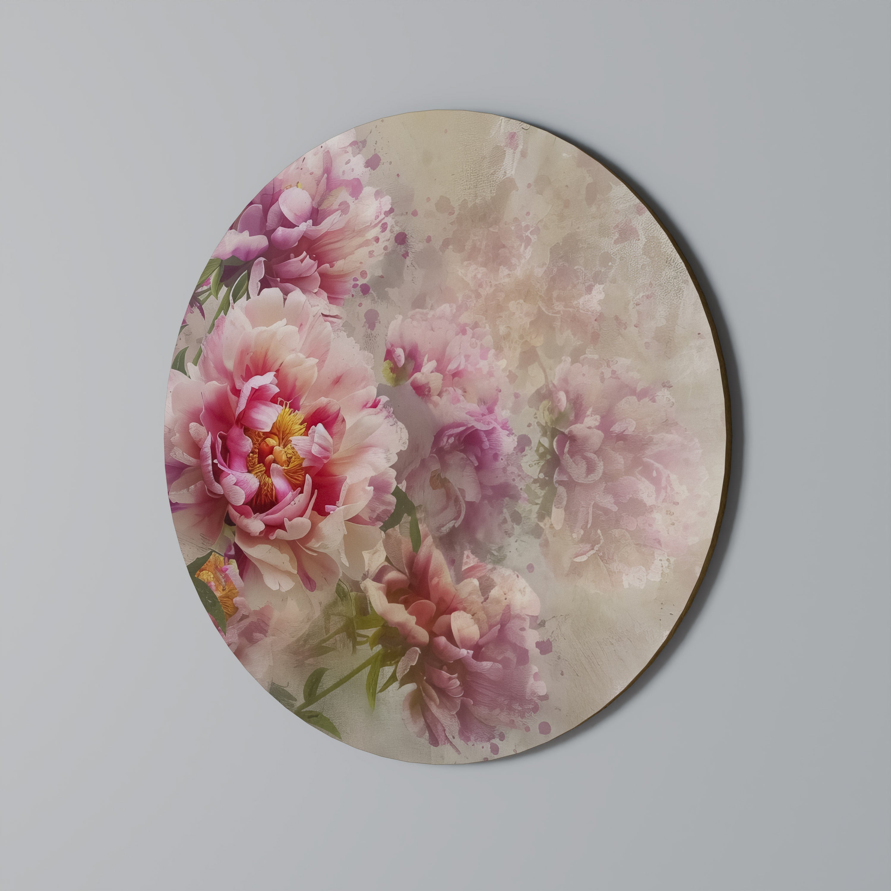 Arte de pared redondo PEONY WHISPER