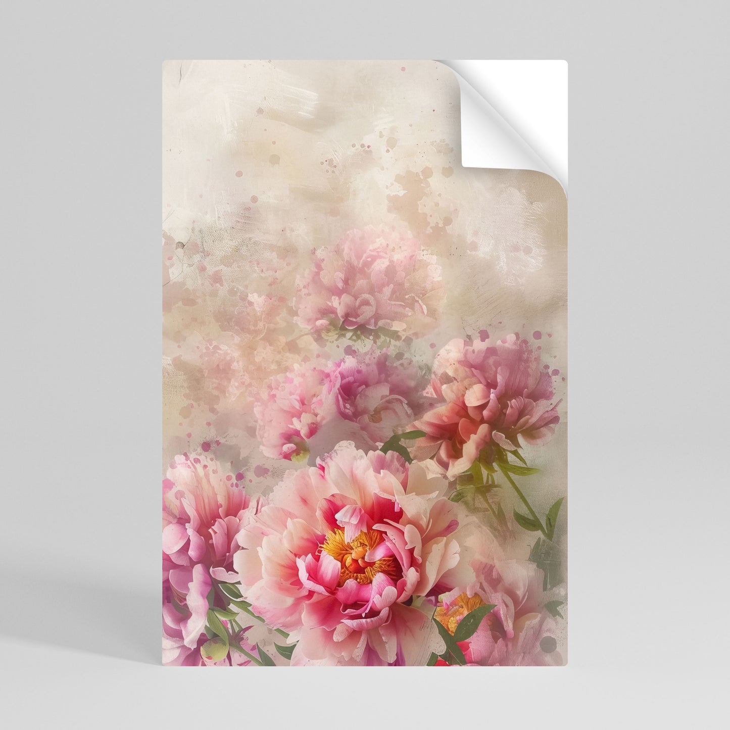 PEONY WHISPER Póster adhesivo vertical