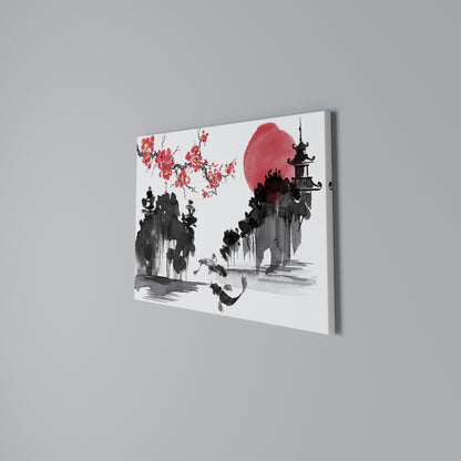 CHERRY SHADOWS Cuadro en lienzo horizontal