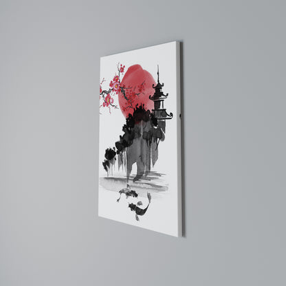 CHERRY SHADOWS Cuadro en lienzo vertical