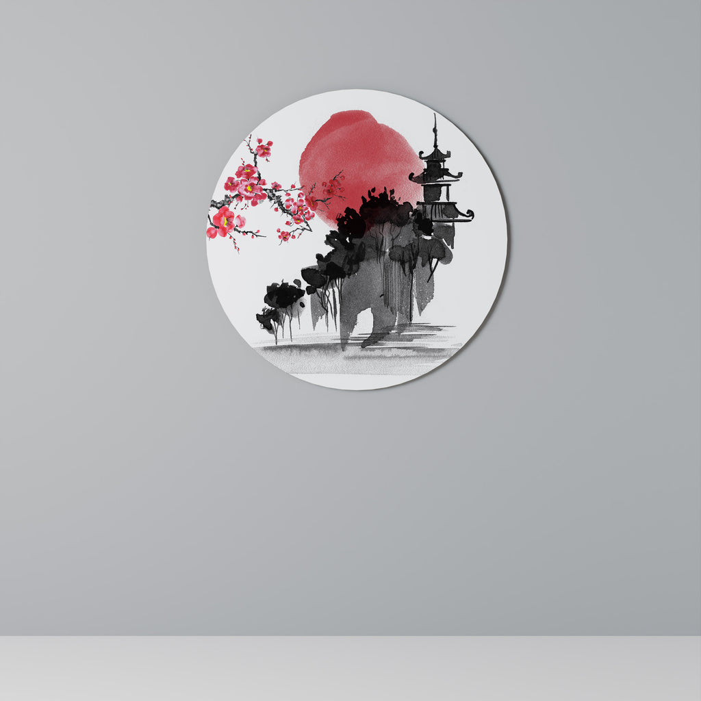 Arte de pared redondo CHERRY SHADOWS