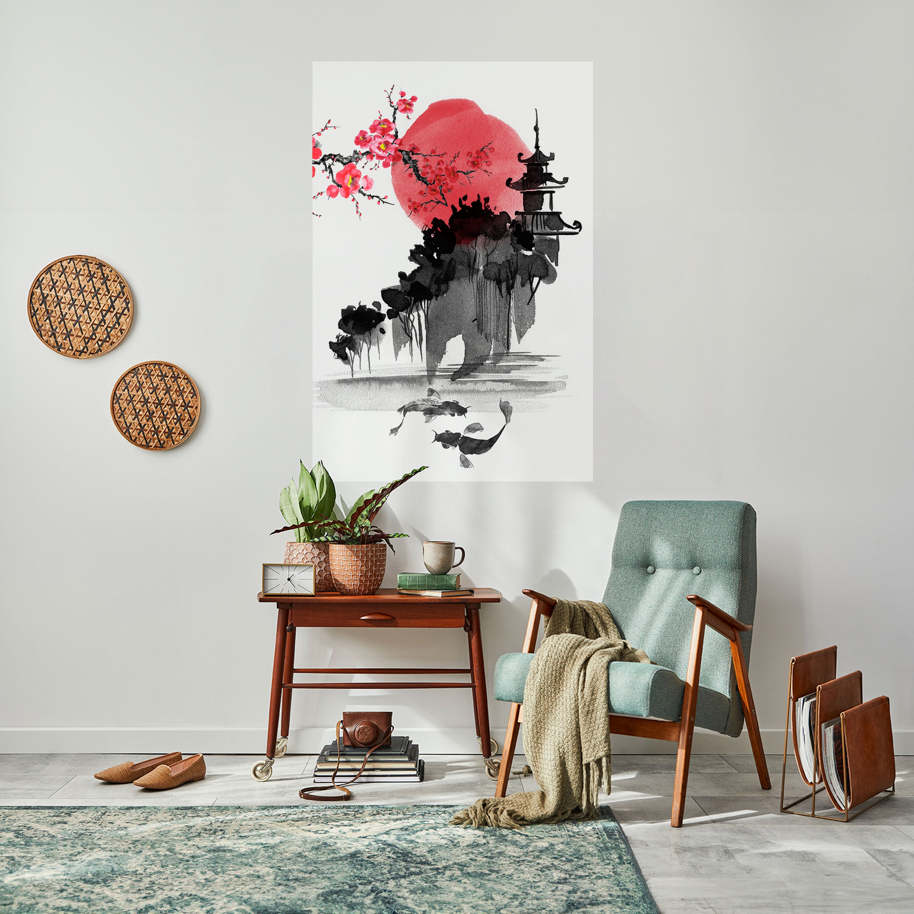 CHERRY SHADOWS Peel and Stick Vertical Poster