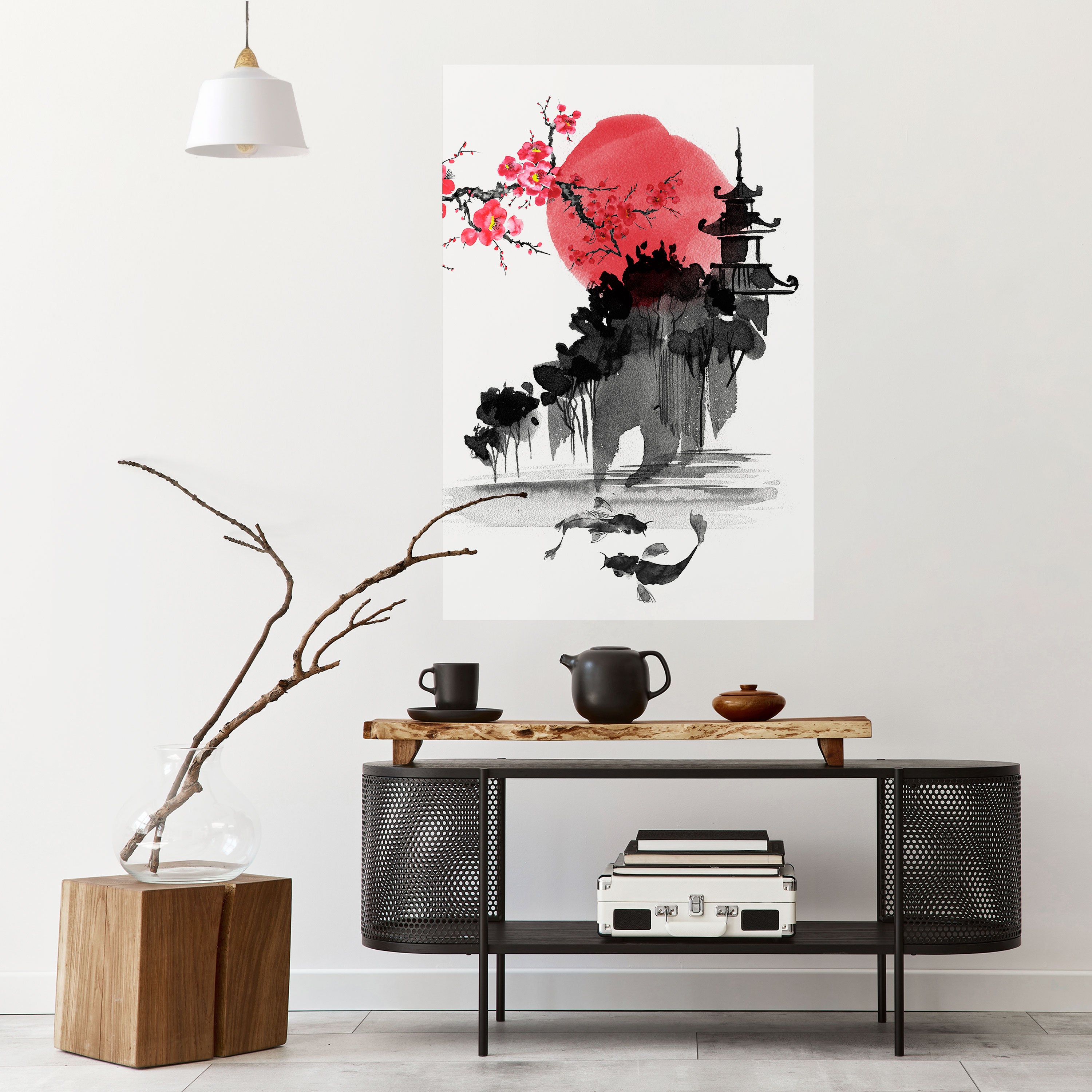 CHERRY SHADOWS Peel and Stick Vertical Poster