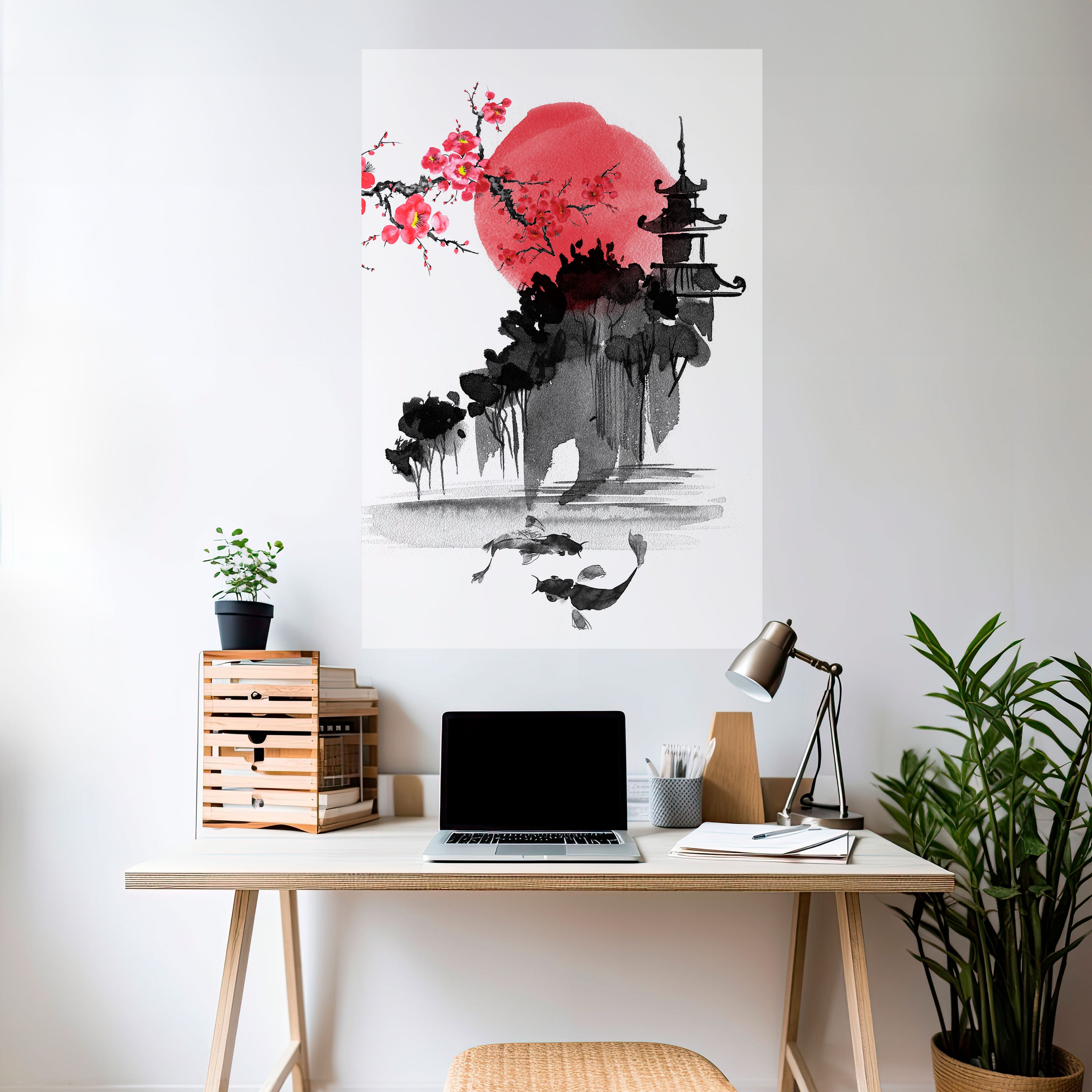 CHERRY SHADOWS Peel and Stick Vertical Poster