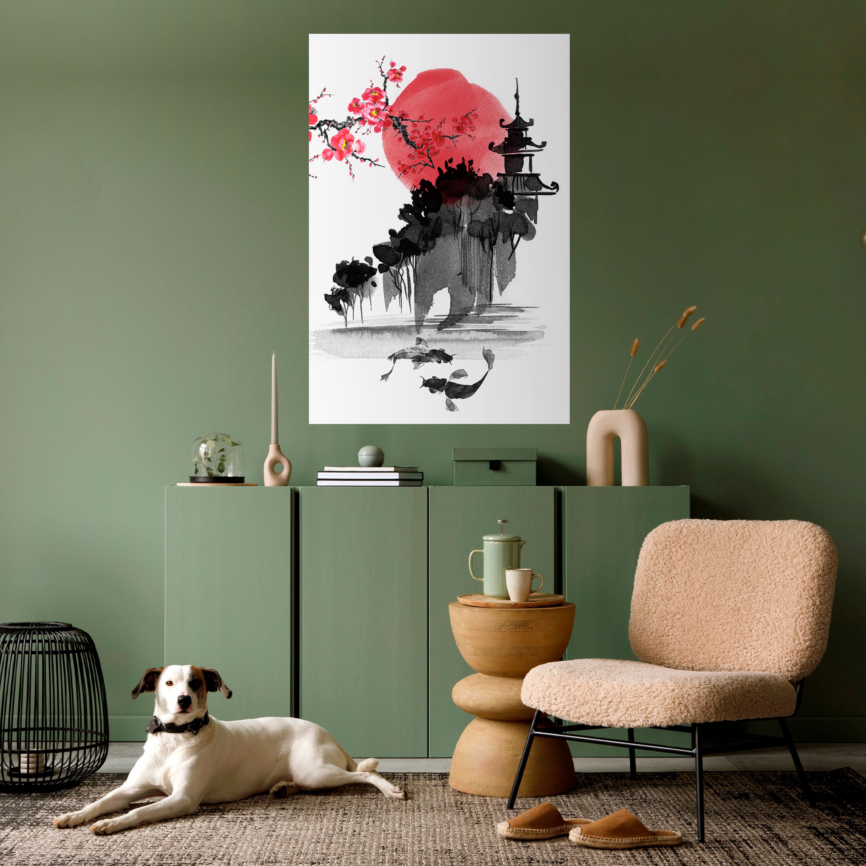 CHERRY SHADOWS Peel and Stick Vertical Poster