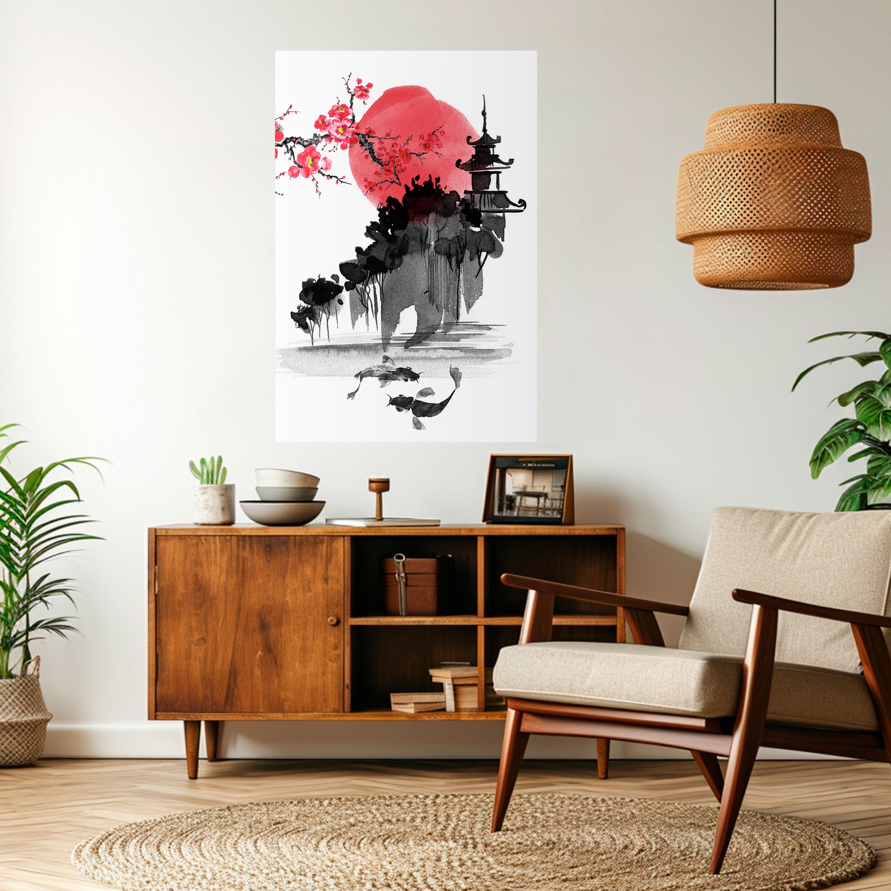 CHERRY SHADOWS Peel and Stick Vertical Poster