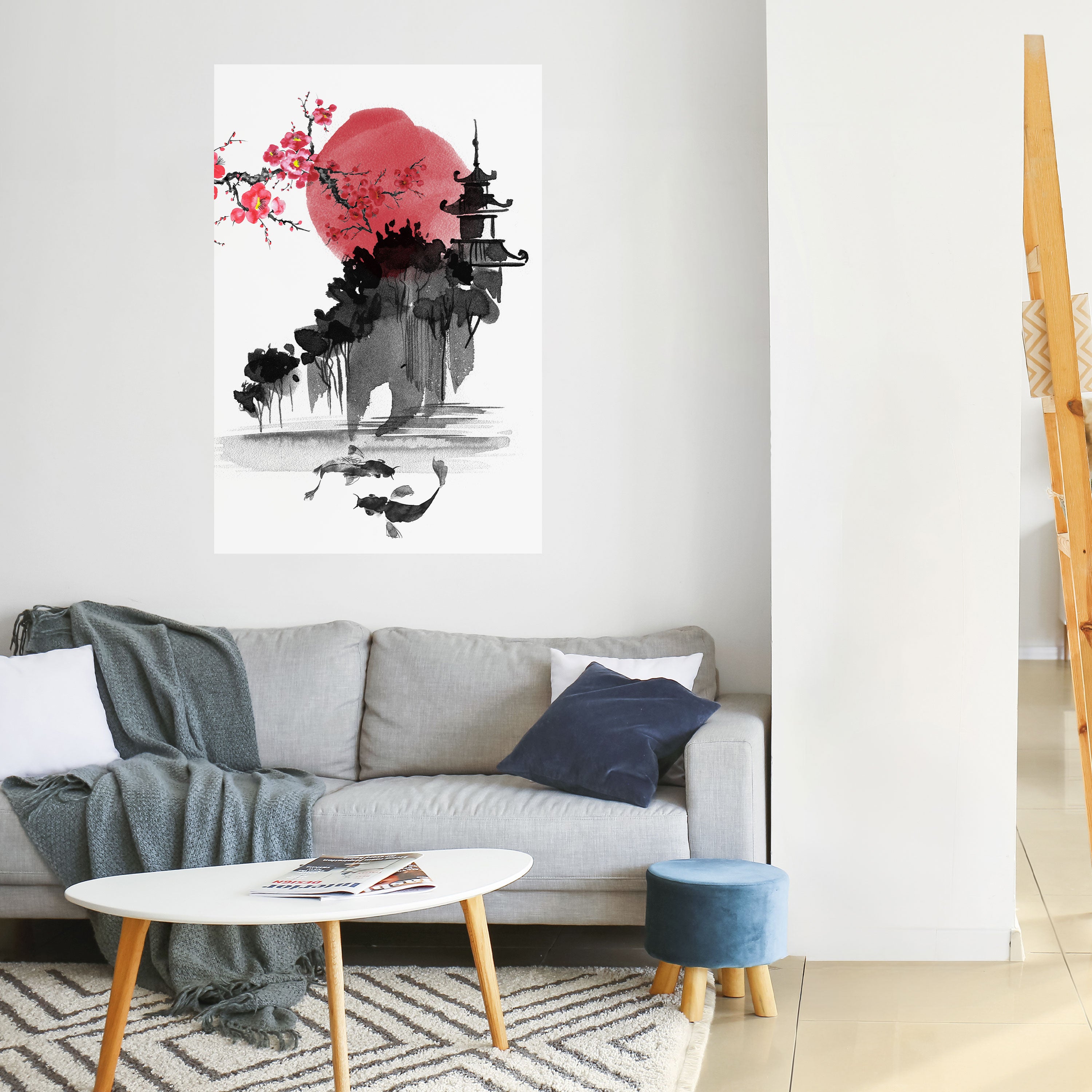 CHERRY SHADOWS Peel and Stick Vertical Poster