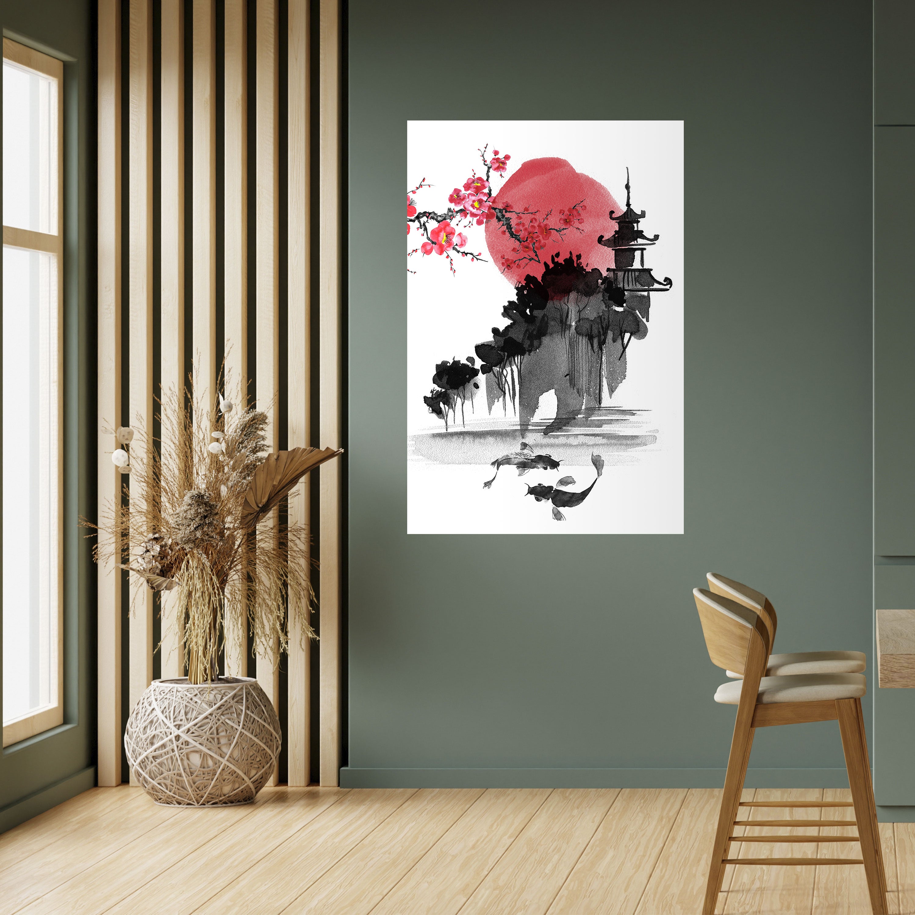 CHERRY SHADOWS Peel and Stick Vertical Poster