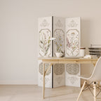 ELEGANT BOTANICAL TAPESTRY 3-Panel Room Divider