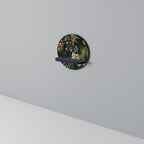 SILENT WILDERNESS Round Art Shelf In Black Finish