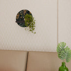 SILENT WILDERNESS Round Art Shelf In Black Finish