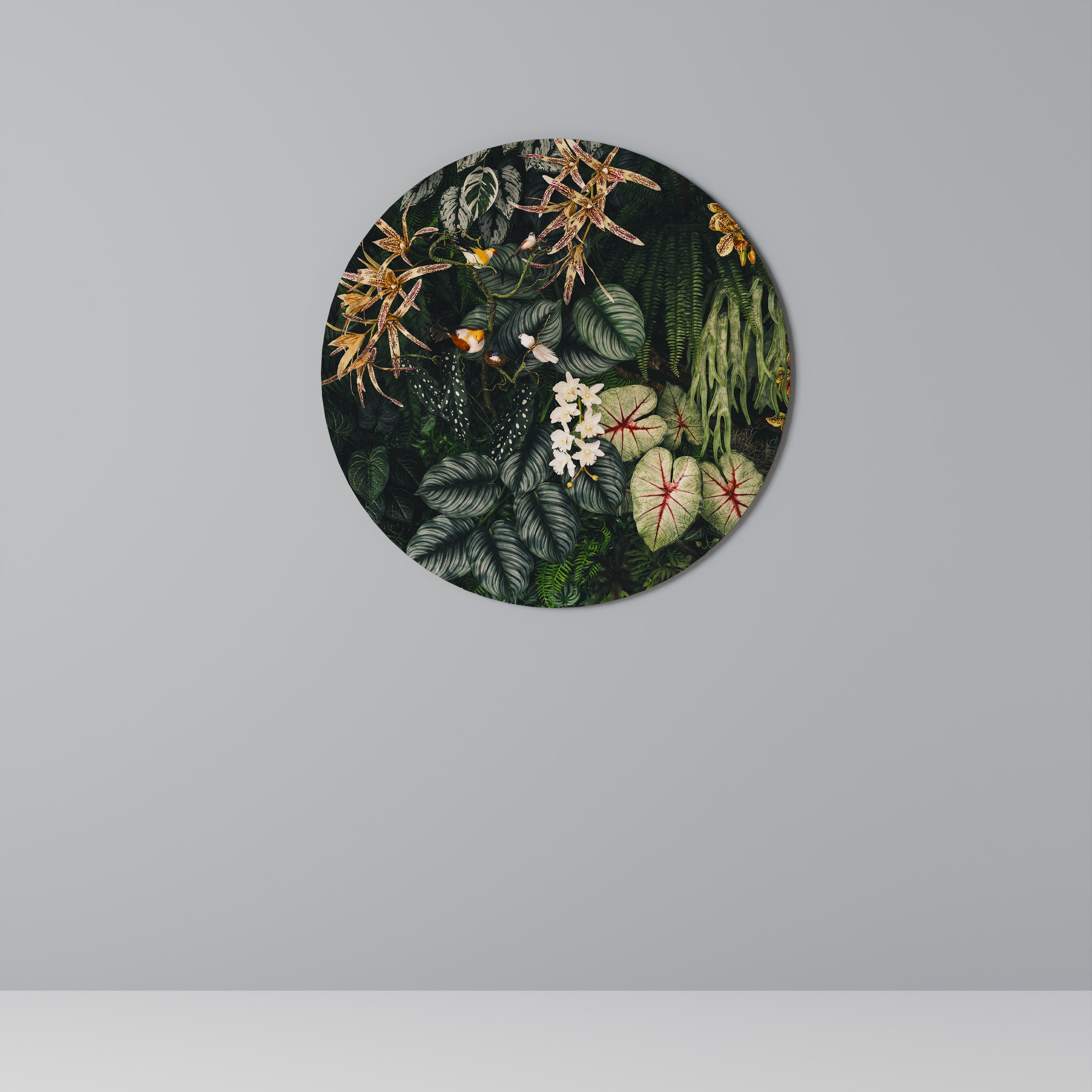 Arte de pared redondo SILENT WILDERNESS