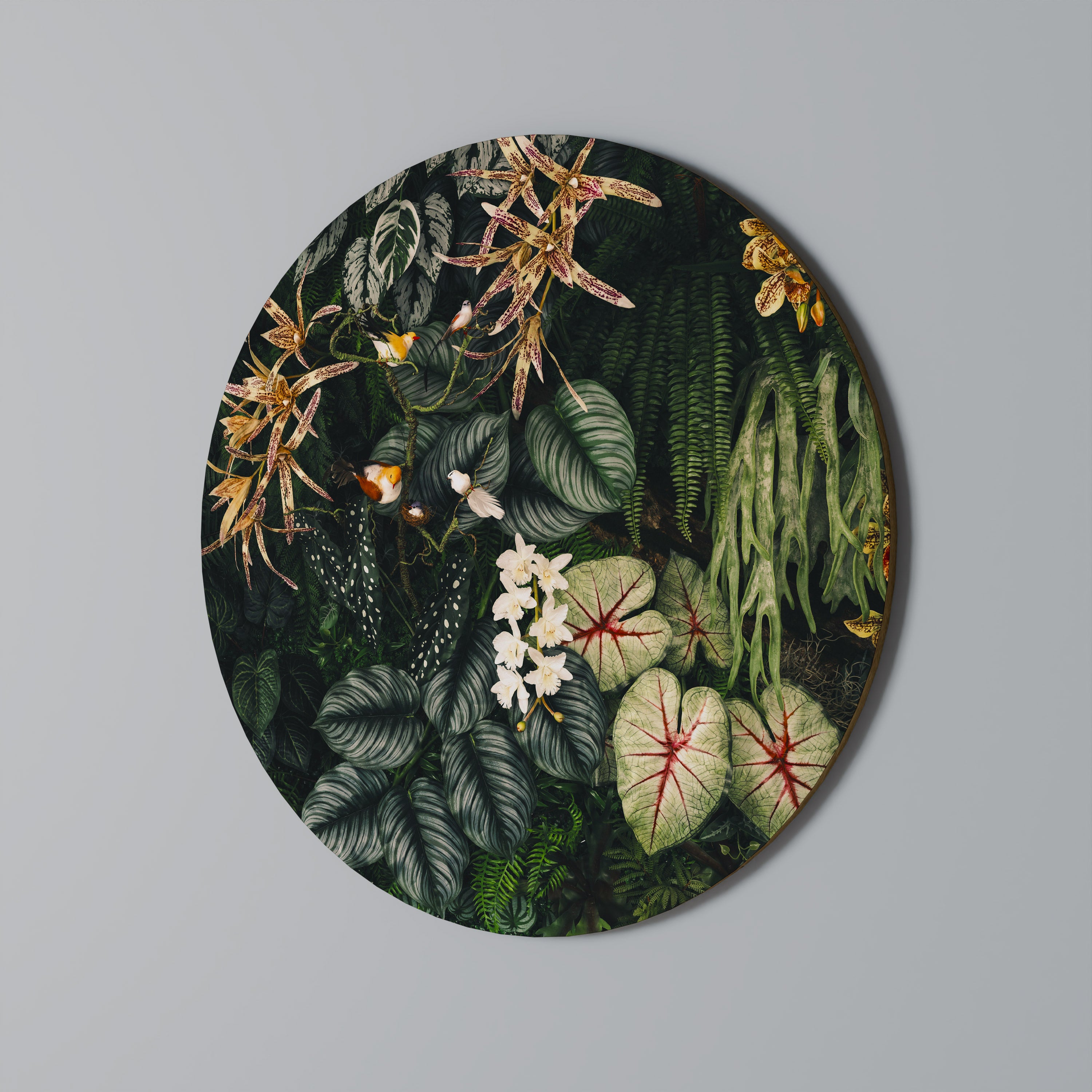 Arte de pared redondo SILENT WILDERNESS