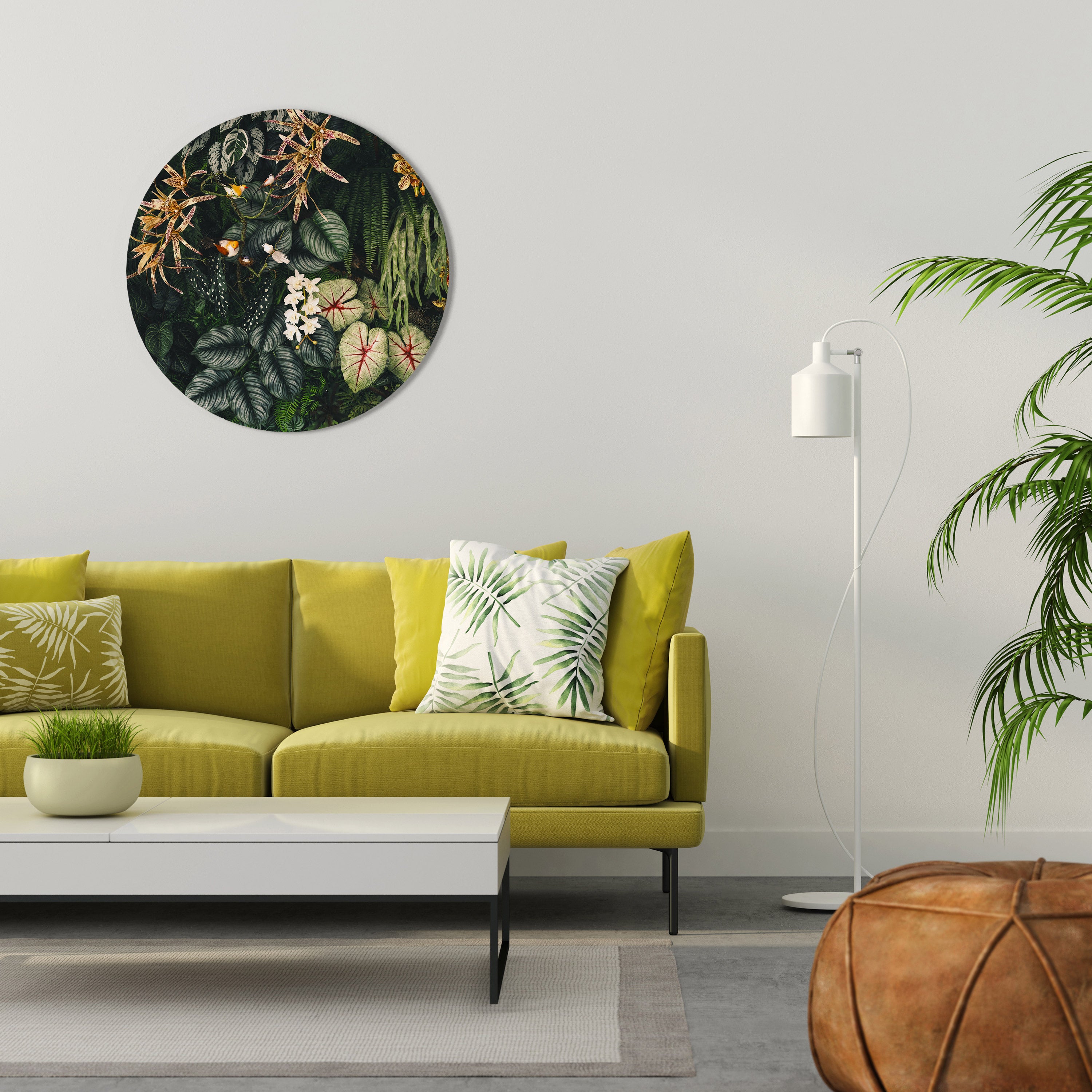 Arte de pared redondo SILENT WILDERNESS
