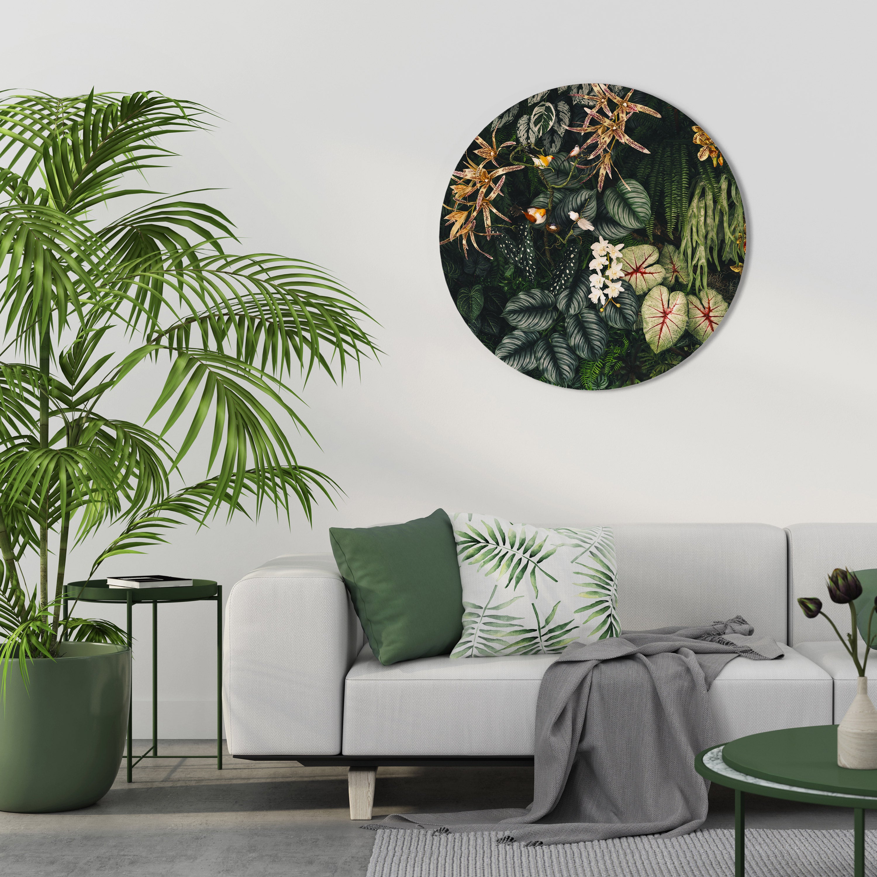 Arte de pared redondo SILENT WILDERNESS