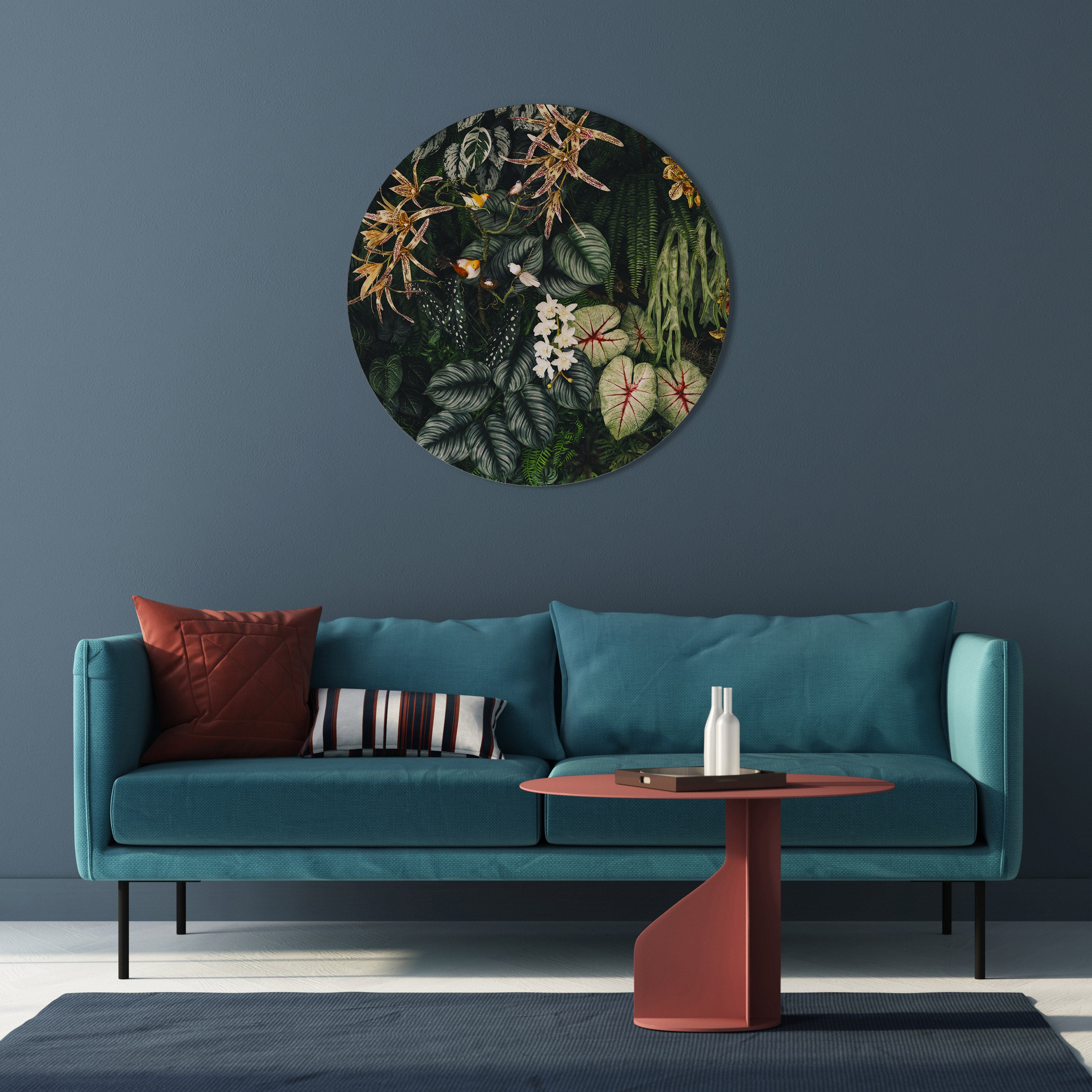 Arte de pared redondo SILENT WILDERNESS