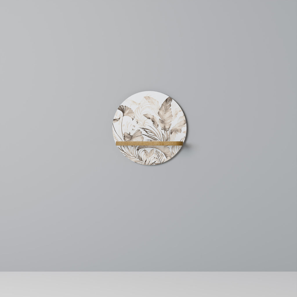 GRACEFUL DAYS Round Art Shelf In Oak Effect