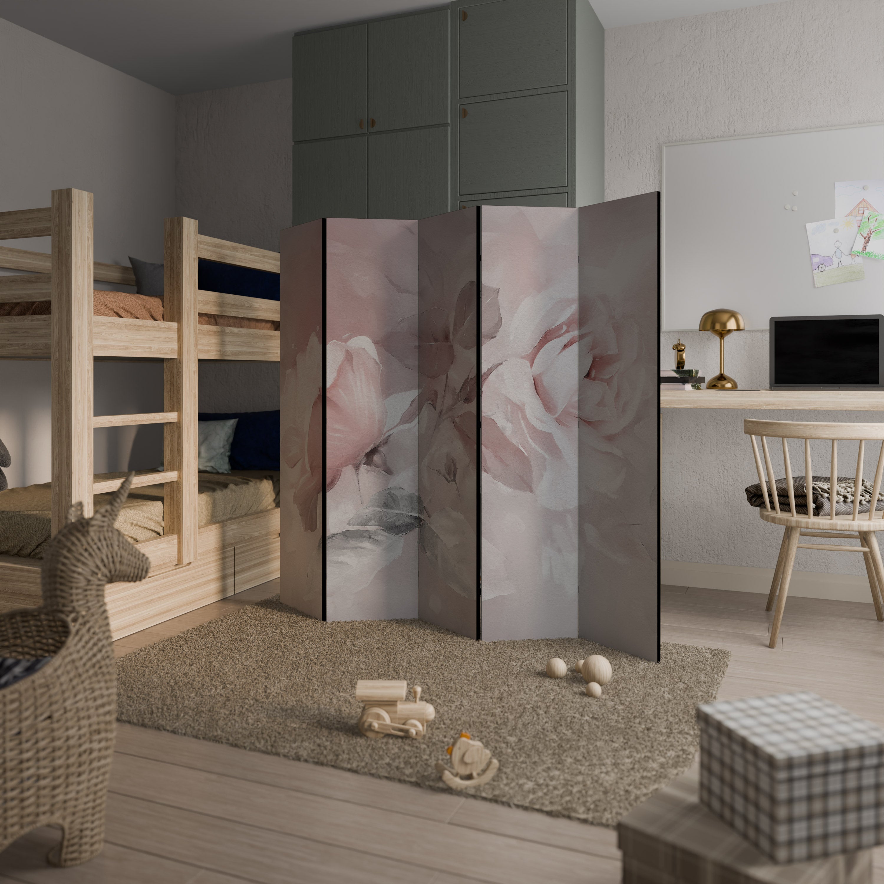 GRACEFUL DAYS Decorative 5-Panel Room Divider