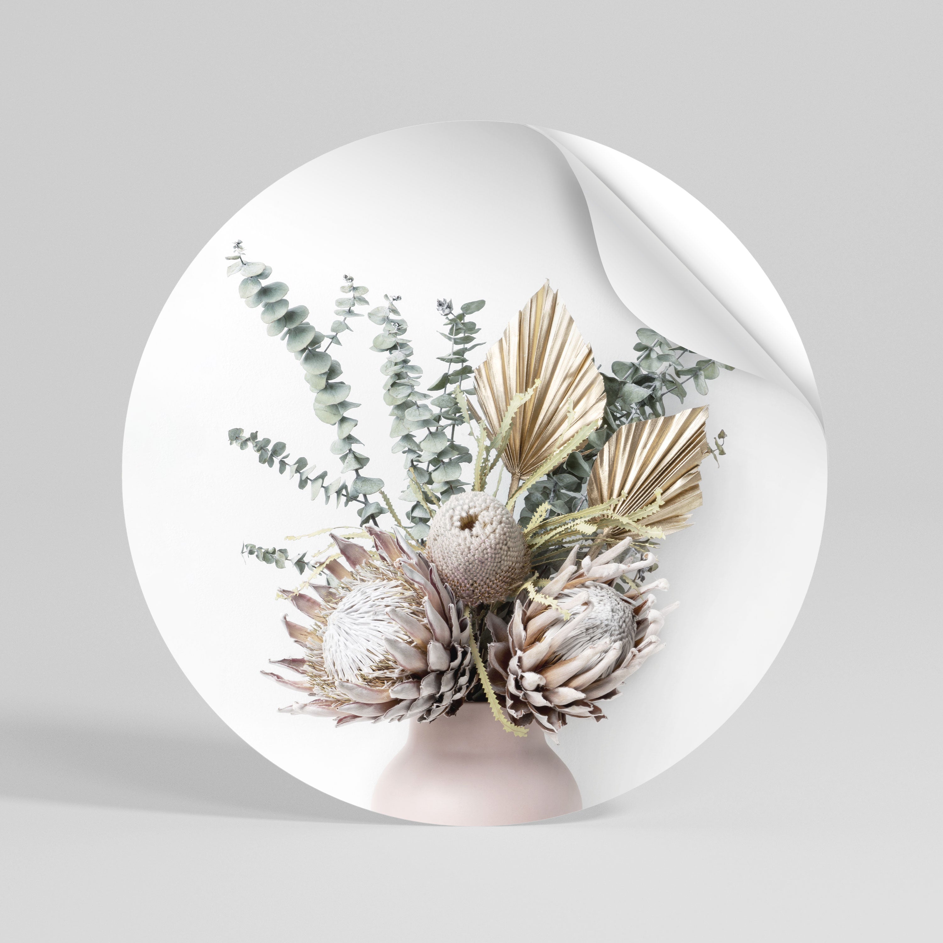 NATURE'S GOLDEN WHIMSY Peel and Stick Round Sticker