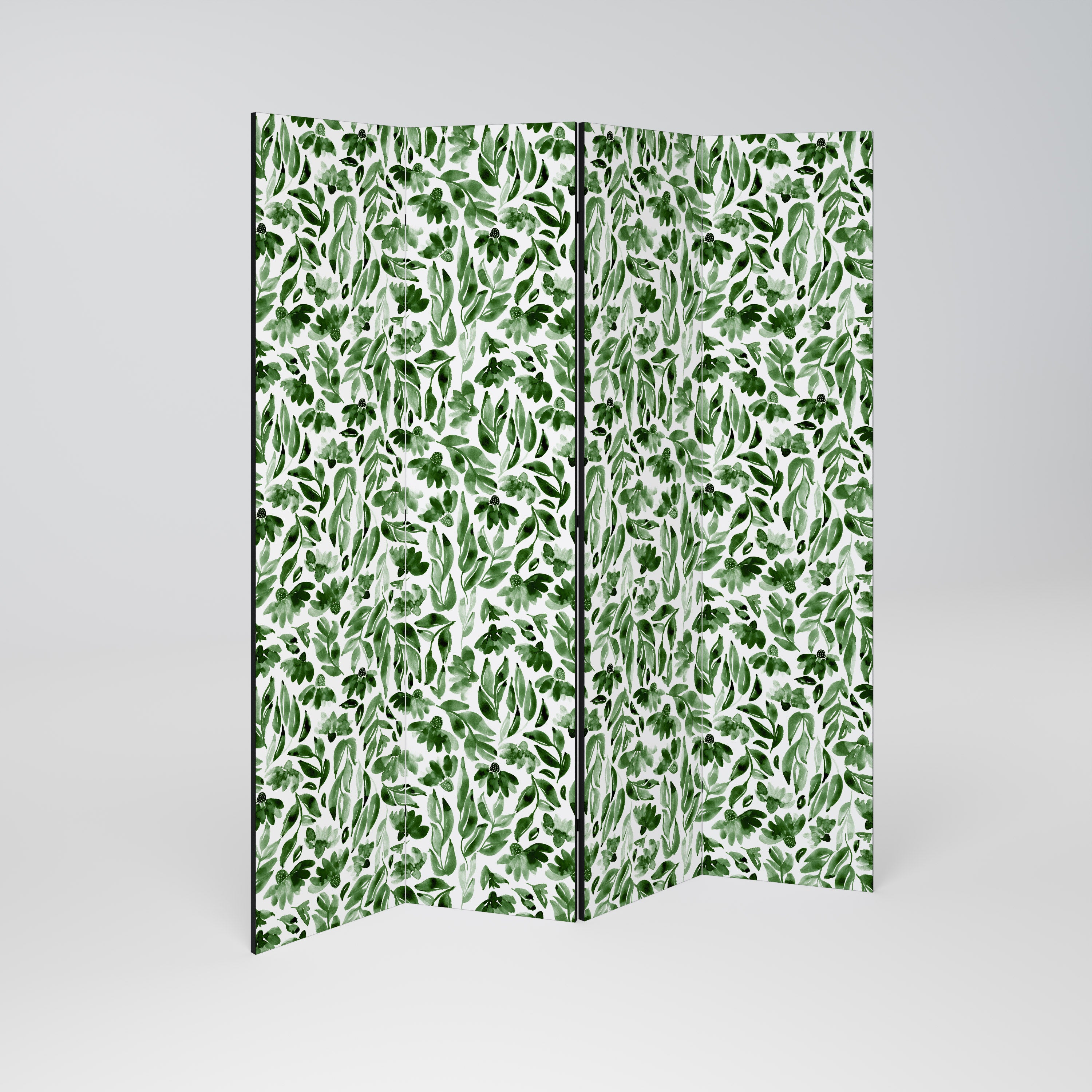 LEAFY LAYERS Decorative 4-Panel Room Divider