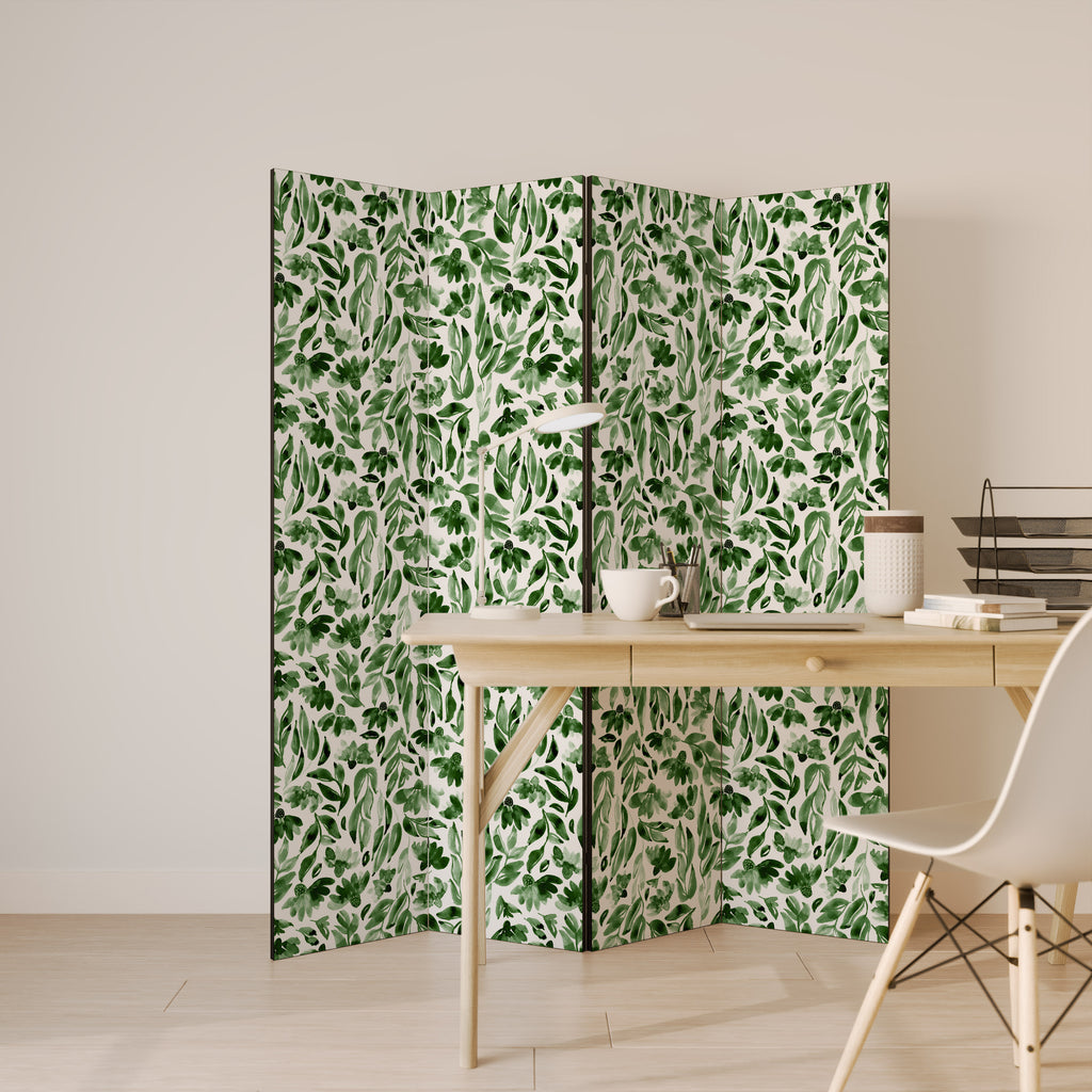 LEAFY LAYERS Decorative 4-Panel Room Divider