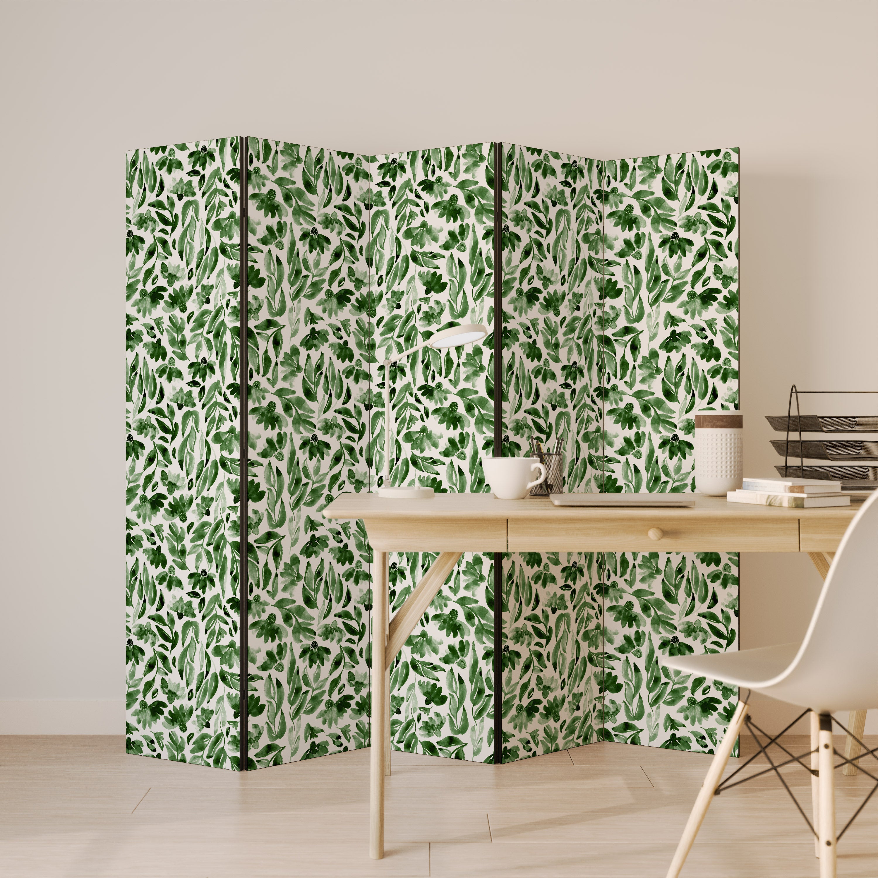 LEAFY LAYERS Decorative 5-Panel Room Divider