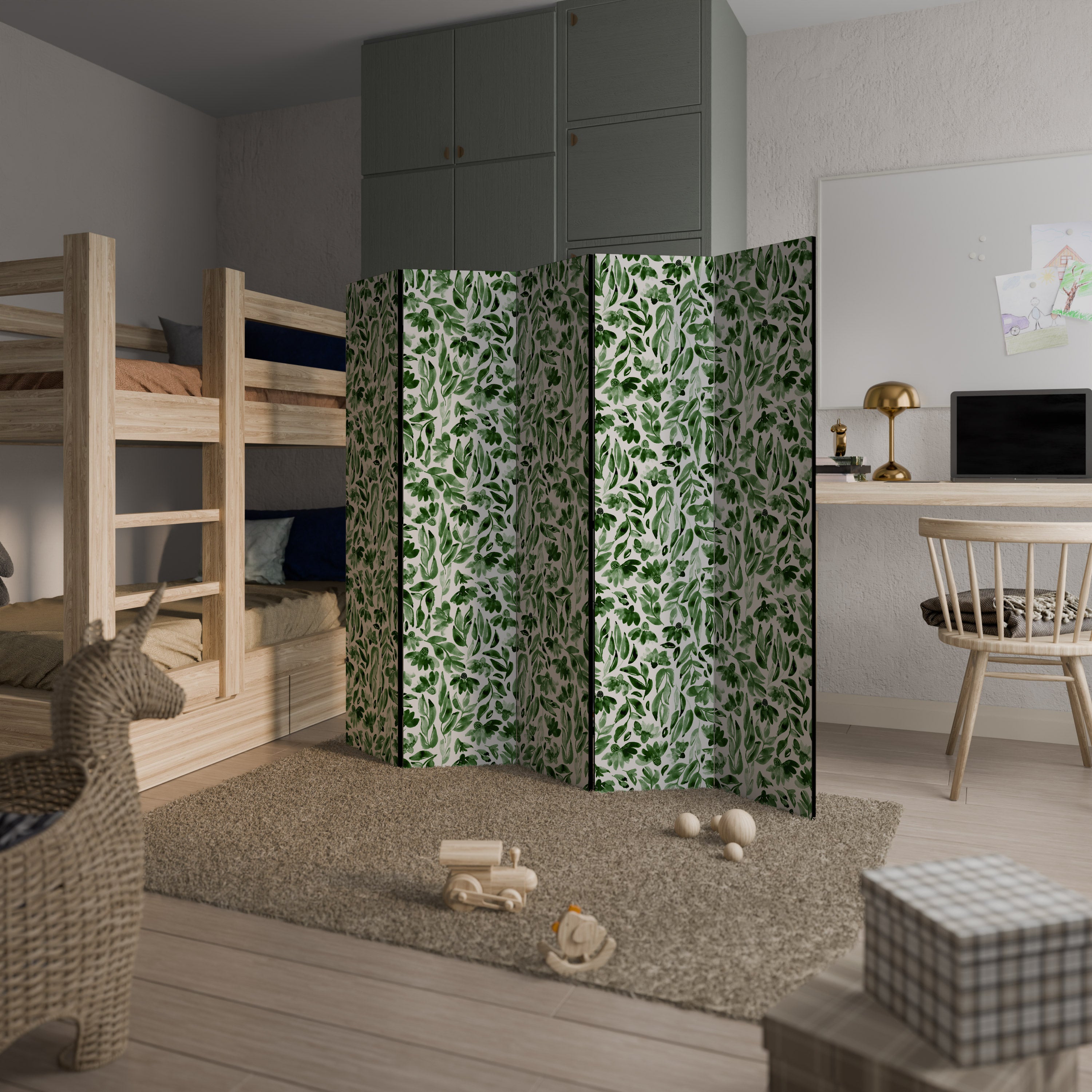 LEAFY LAYERS Decorative 5-Panel Room Divider