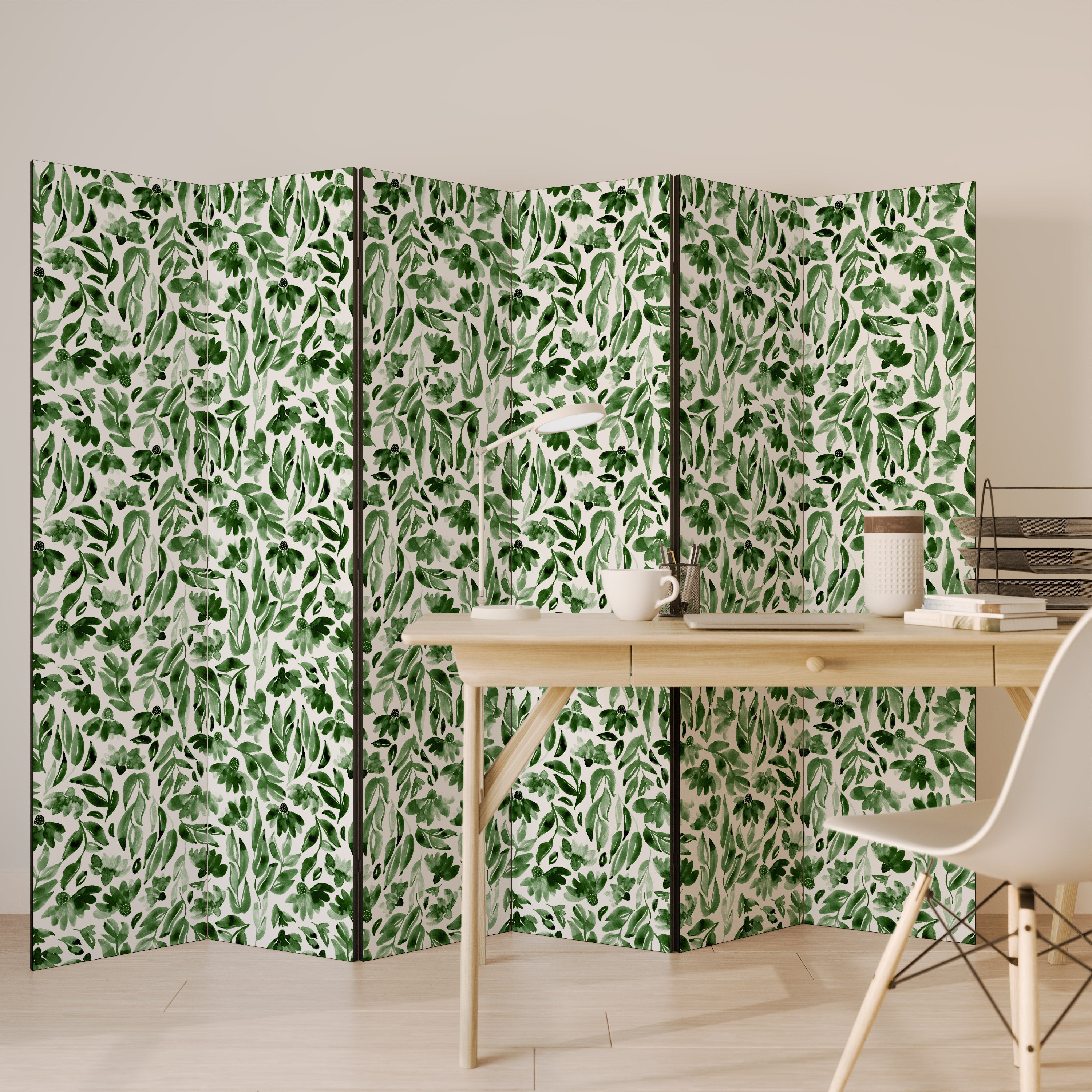 LEAFY LAYERS Decorative 6-Panel Room Divider