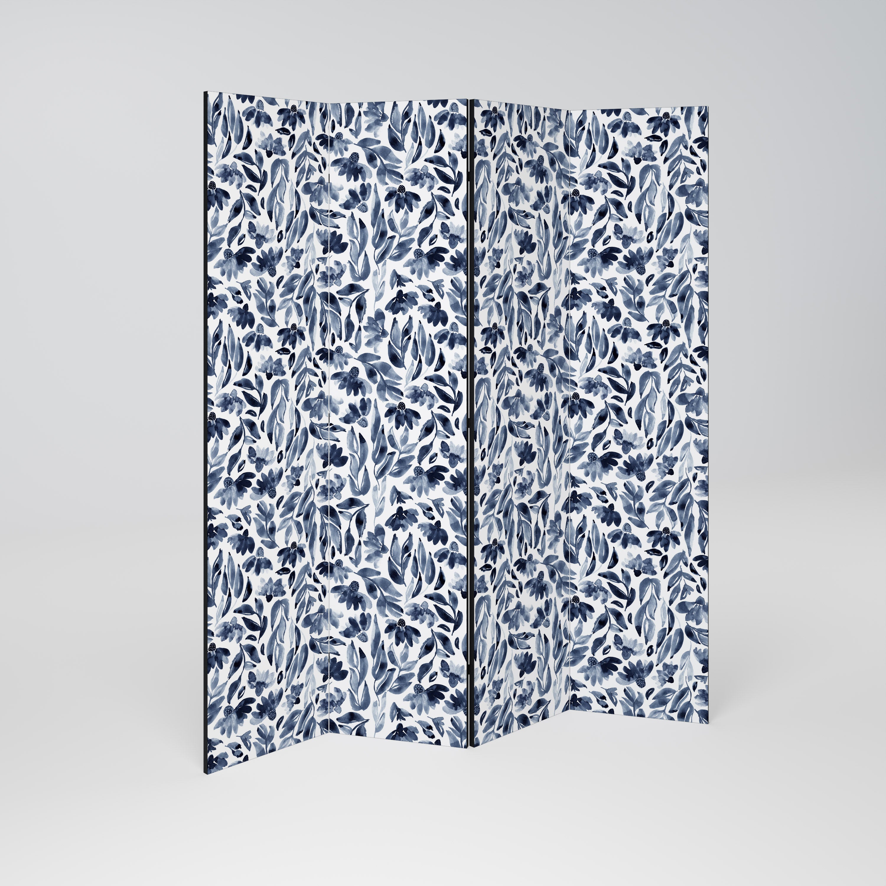 FLORAL FANTASY FABLE Biombo de 4 paneles