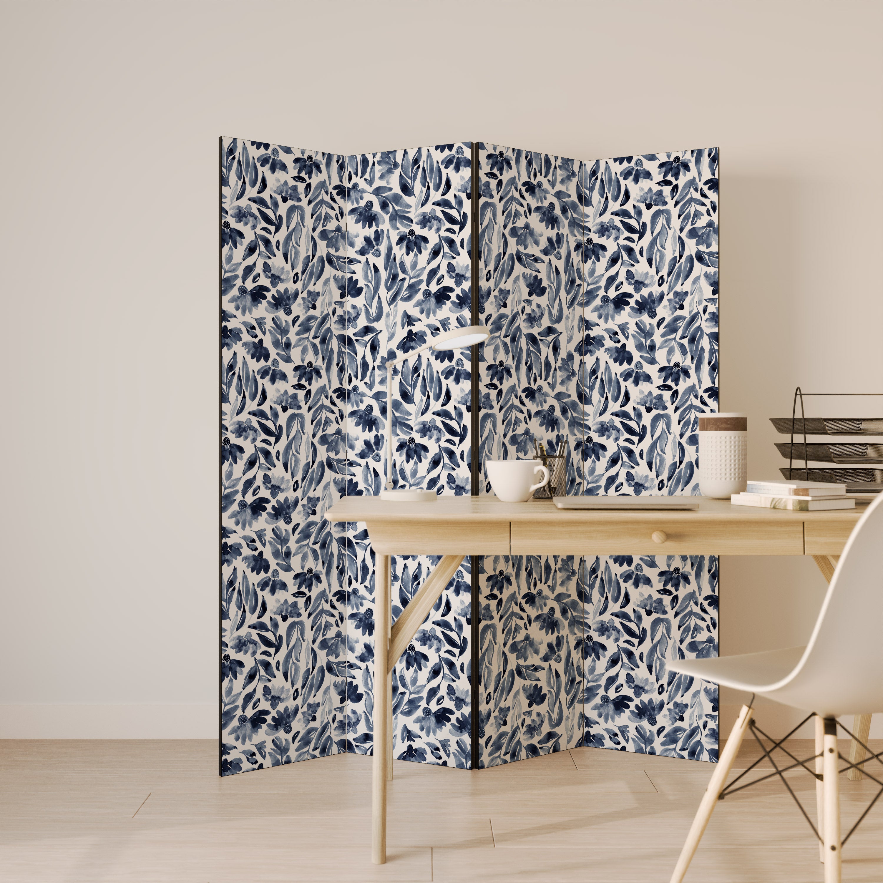 FLORAL FANTASY FABLE Decorative 4-Panel Room Divider