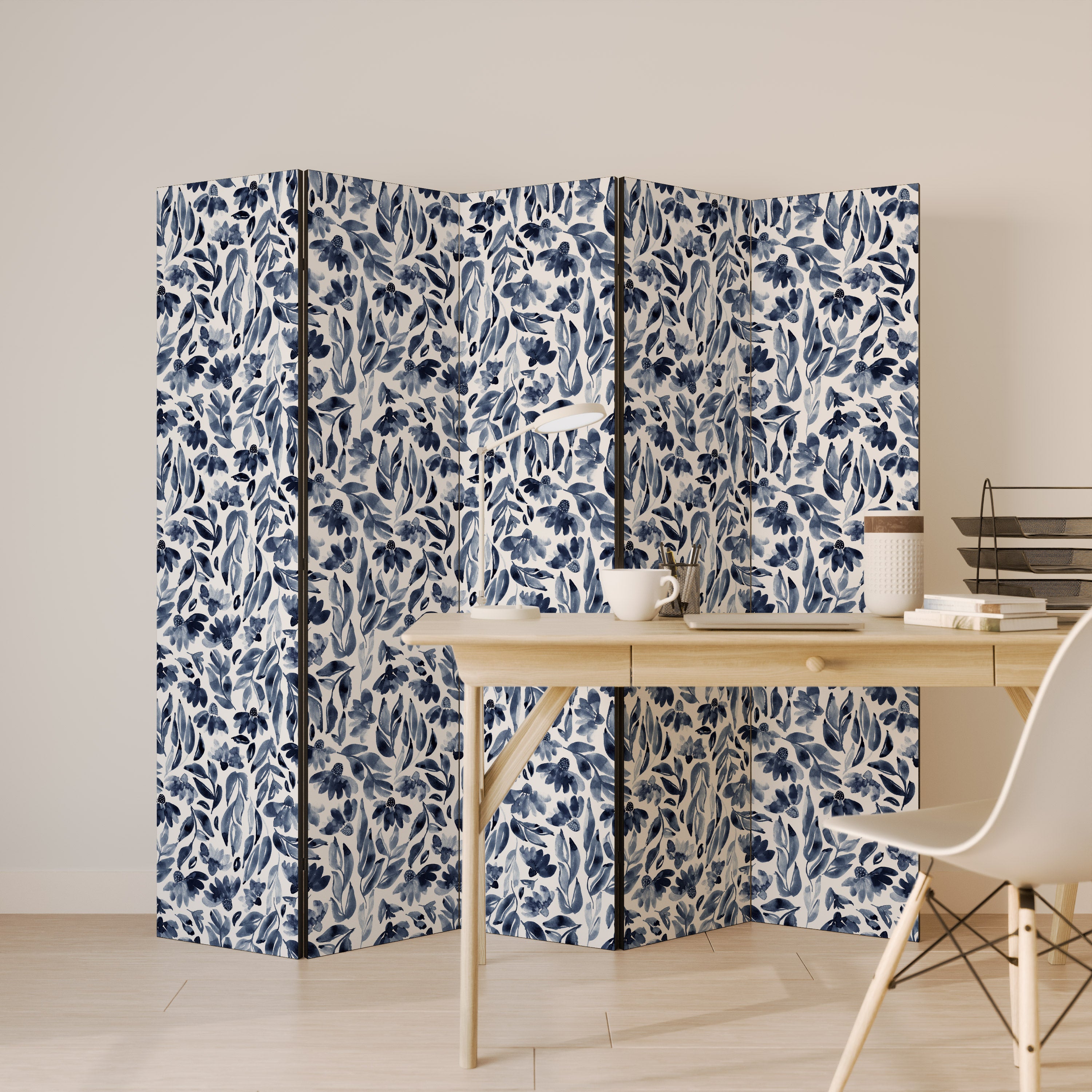 FLORAL FANTASY FABLE Decorative 5-Panel Room Divider