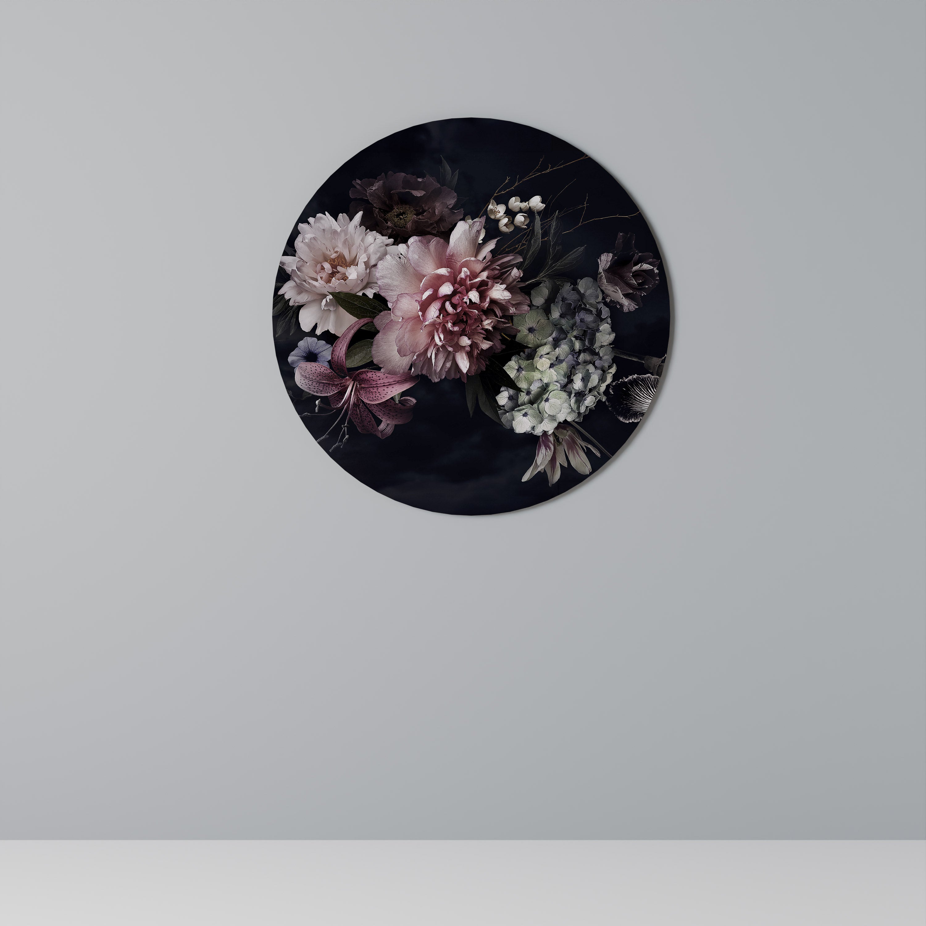 Arte de pared redondo PURE BLOSSOM