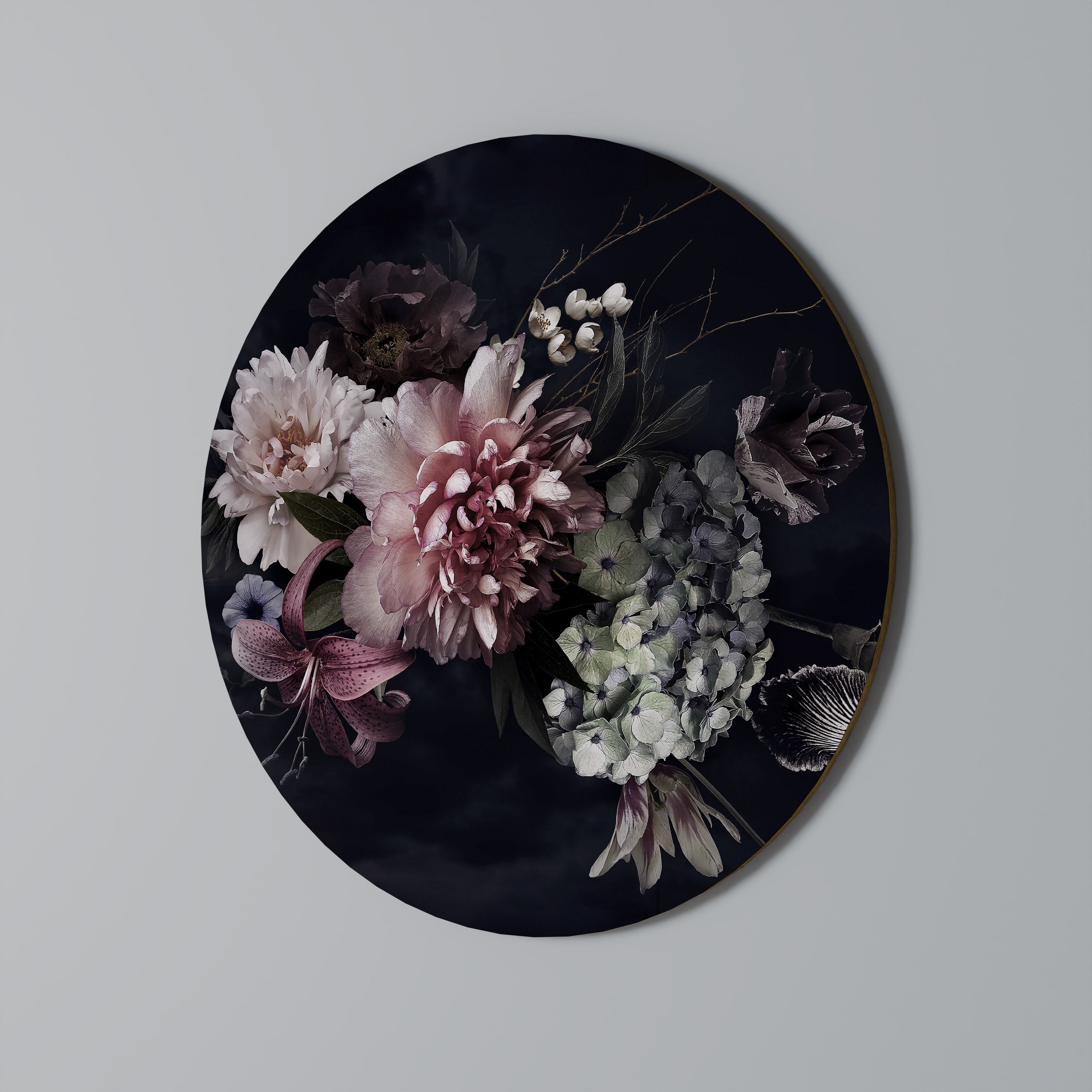 Arte de pared redondo PURE BLOSSOM