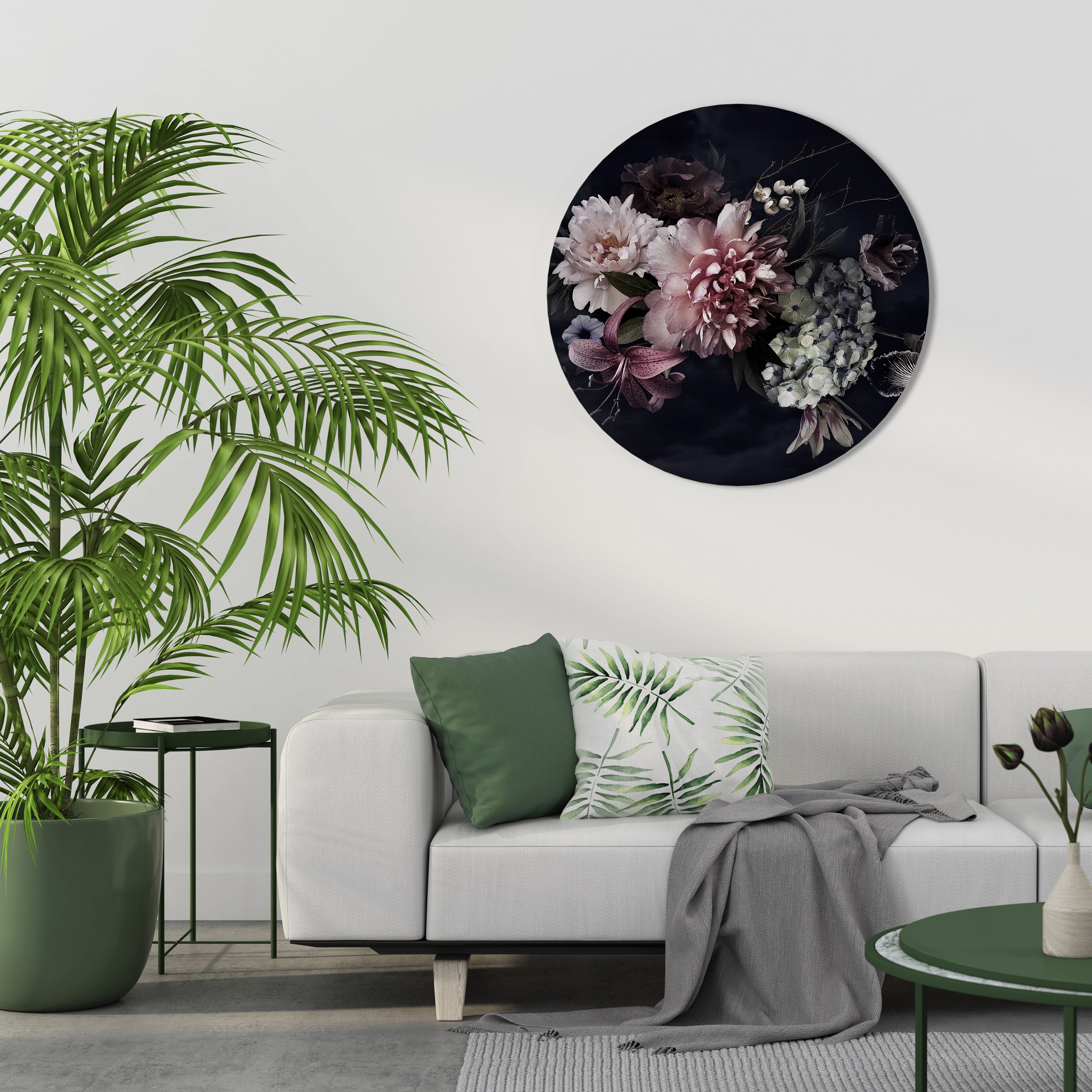Arte de pared redondo PURE BLOSSOM