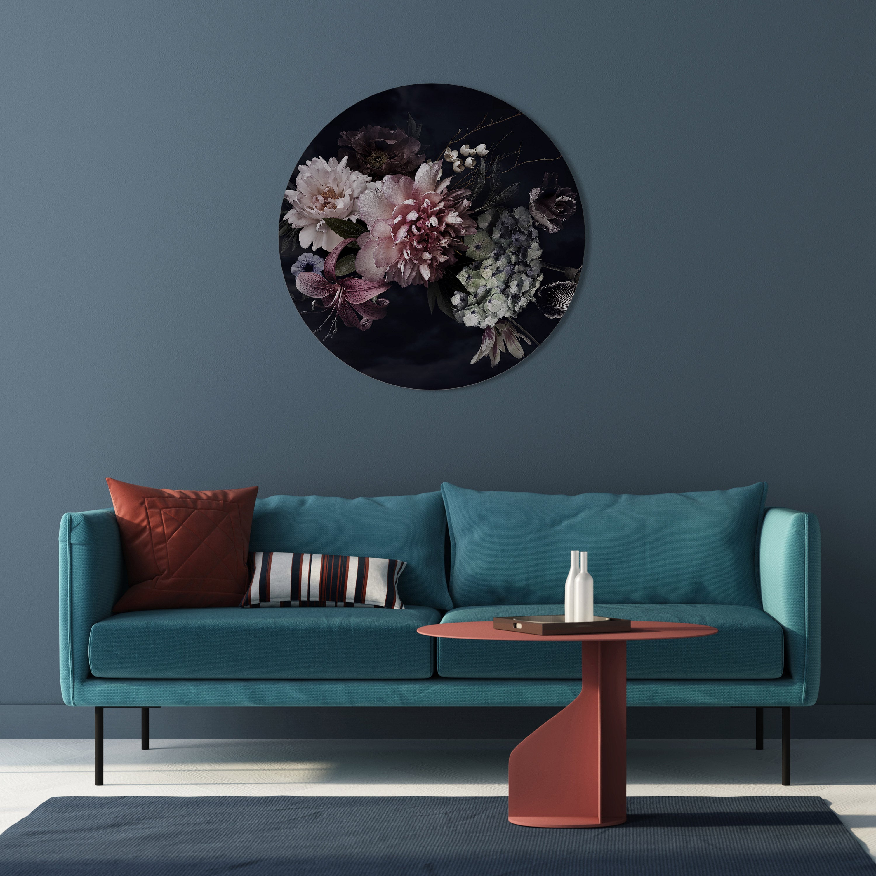 Arte de pared redondo PURE BLOSSOM
