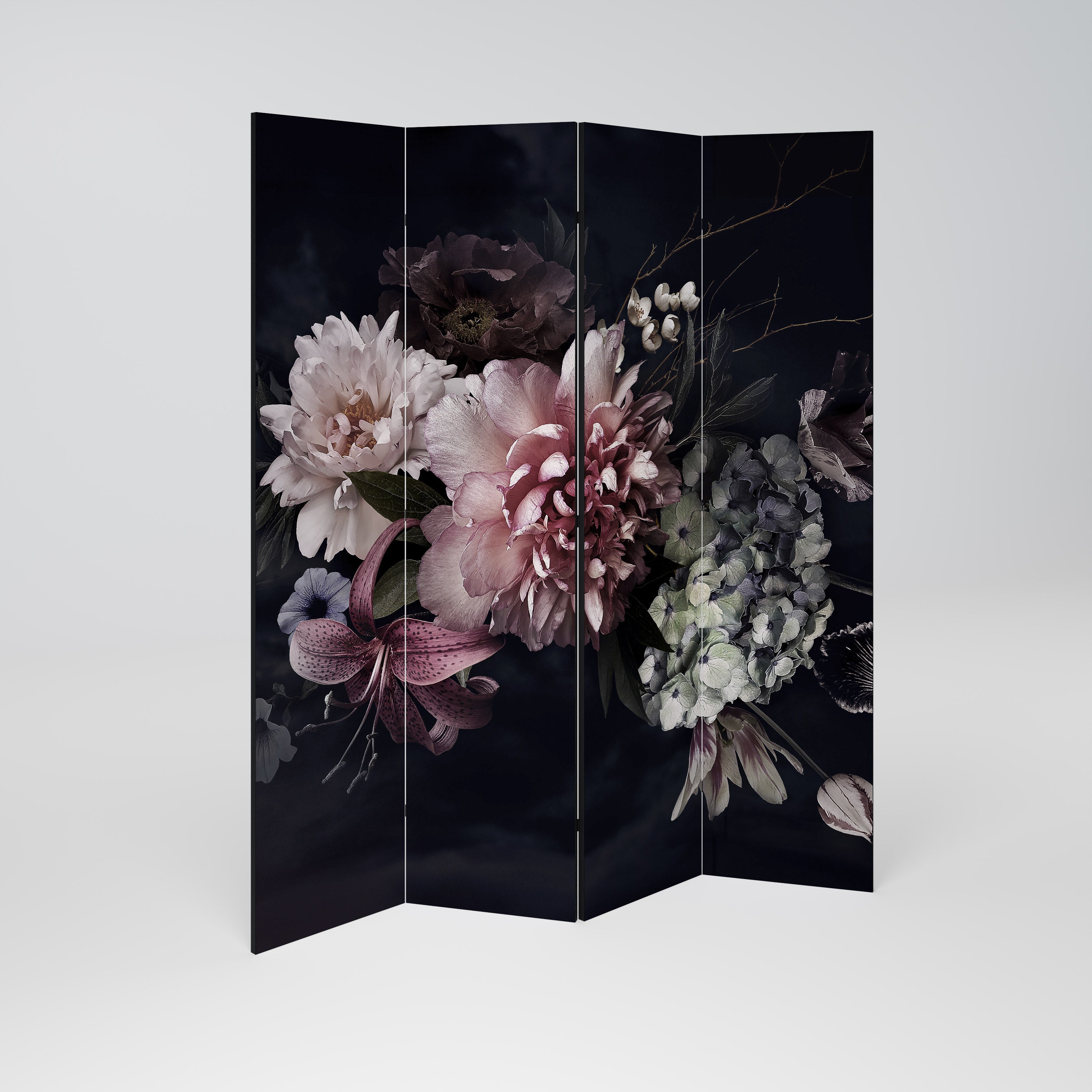 PURE BLOSSOM Decorative 4-Panel Room Divider